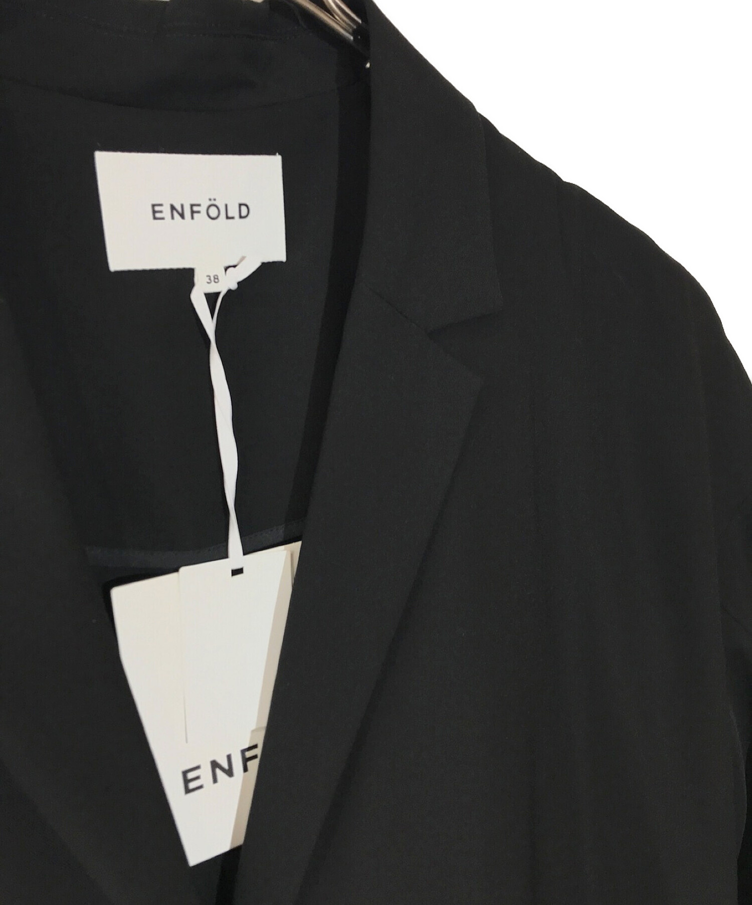 ENFOLD (エンフォルド) Comfortable Twill Backギャザージャケット ブラック サイズ:３８ 未使用品