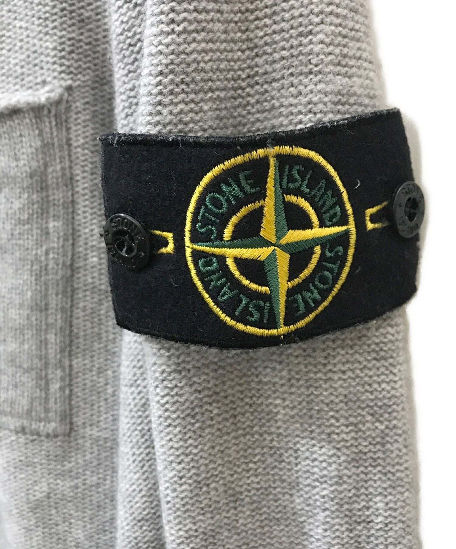 STONE ISLAND (ストーンアイランド) ウールカシミアクルーネックニット グレー サイズ:S