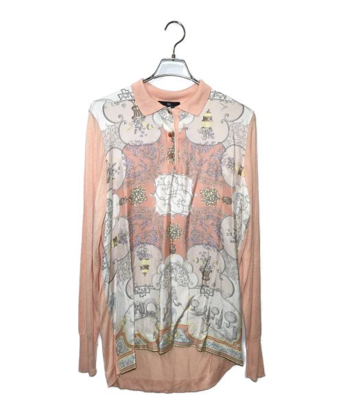 【中古・古着通販】ETRO (エトロ) シルクニットシャツ ピンク