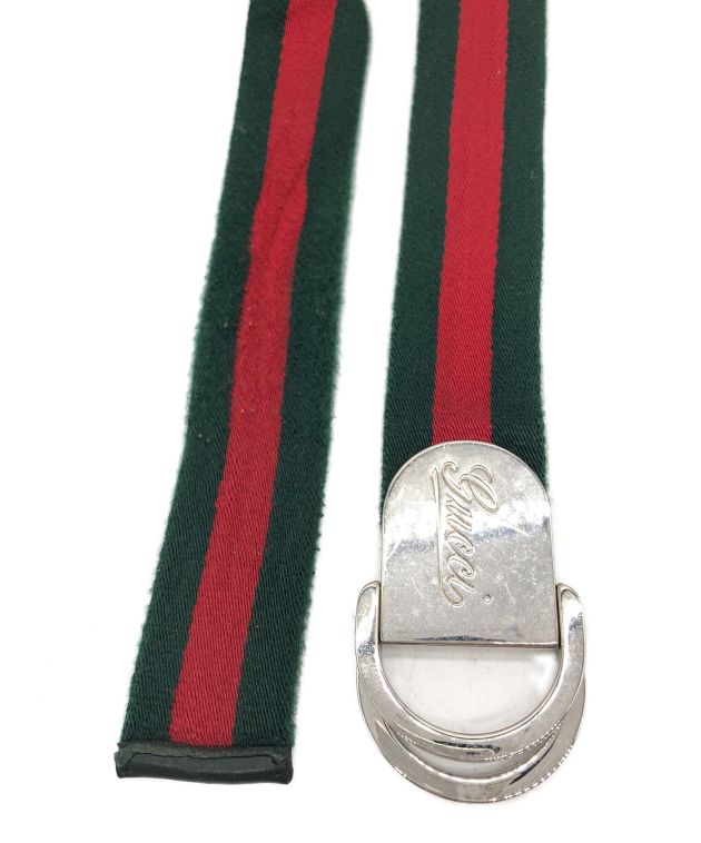 中古・古着通販】GUCCI (グッチ) シェリーラインリングベルト グリーン×レッド｜ブランド・古着通販 トレファク公式【TREFAC  FASHION】スマホサイト