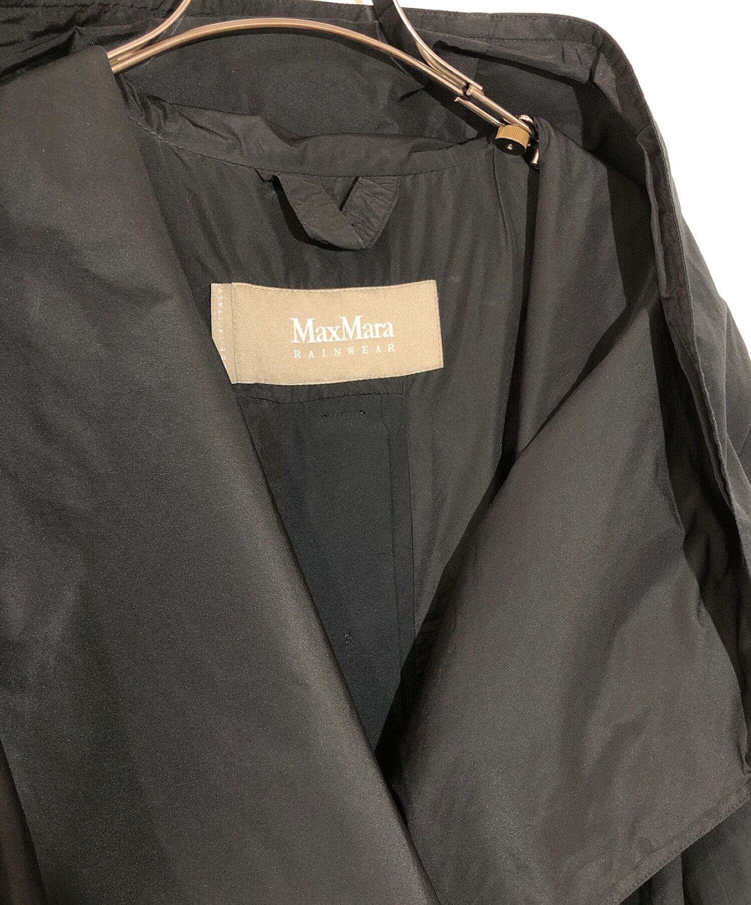 MaxMara RAINWEAR (マックスマーラ レインコート) ナイロンコート ブラック サイズ:40