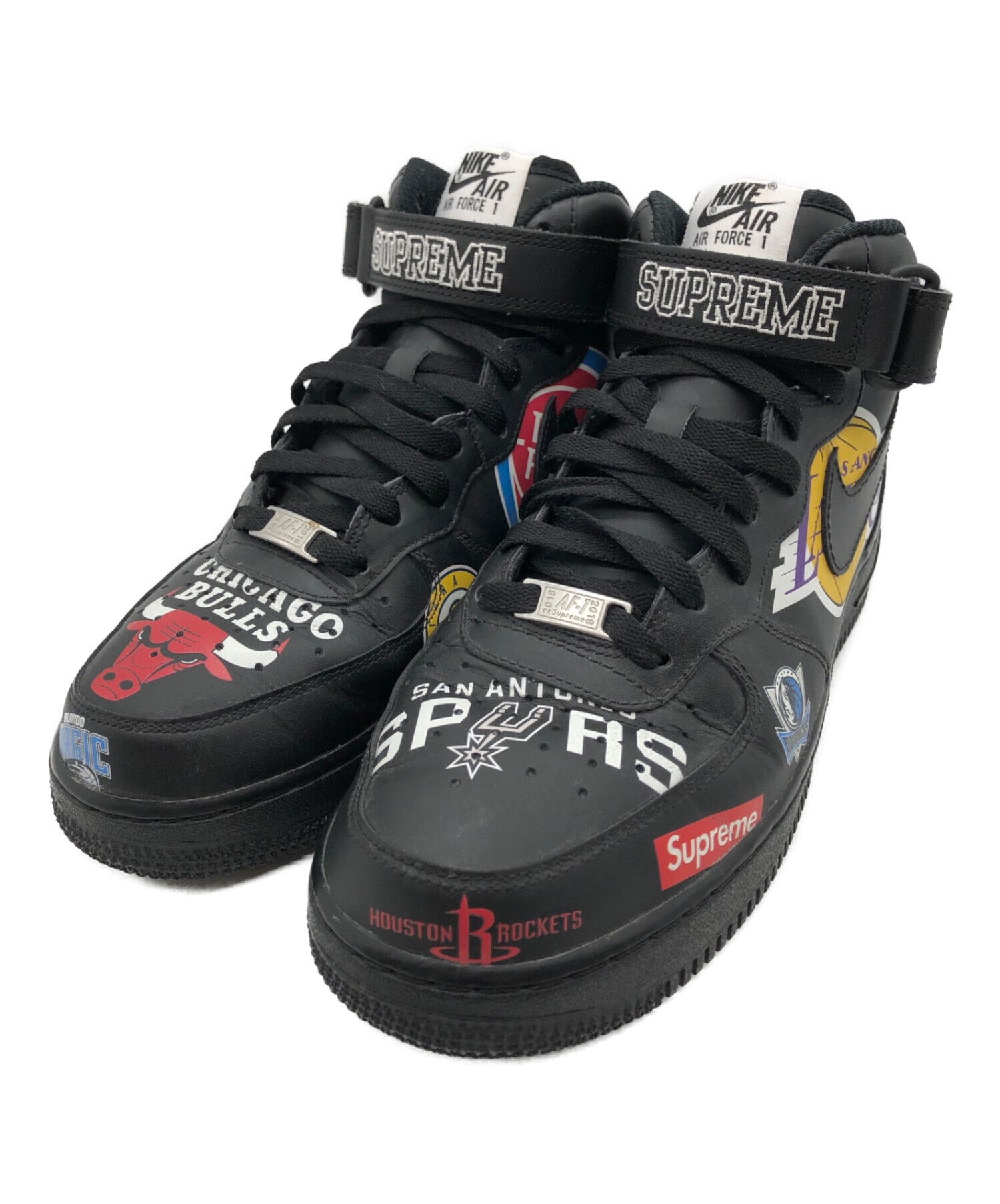 NIKE (ナイキ) Supreme (シュプリーム) NBA (エヌビーエー) AIR FORCE 1 MID ’07　エアフォース1 ミッド  ’07 ブラック サイズ:26.5