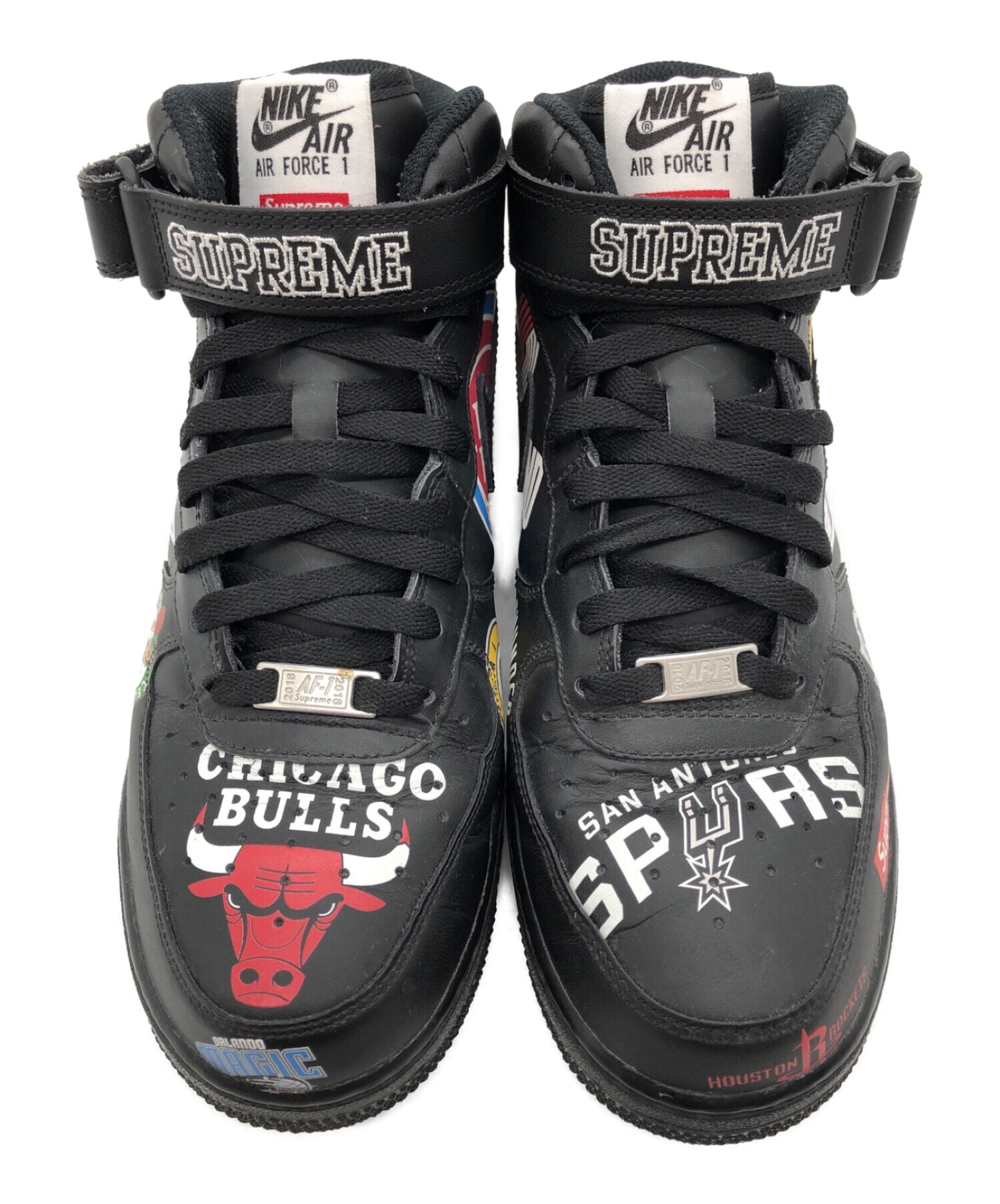 NIKE (ナイキ) Supreme (シュプリーム) NBA (エヌビーエー) AIR FORCE 1 MID ’07　エアフォース1 ミッド  ’07 ブラック サイズ:26.5