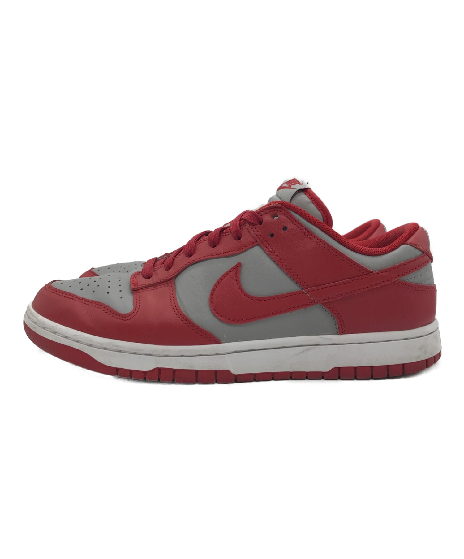 NIKE (ナイキ) DUNK LOW RETRO RED　ダンク ロー レトロ グレー×レッド サイズ:28