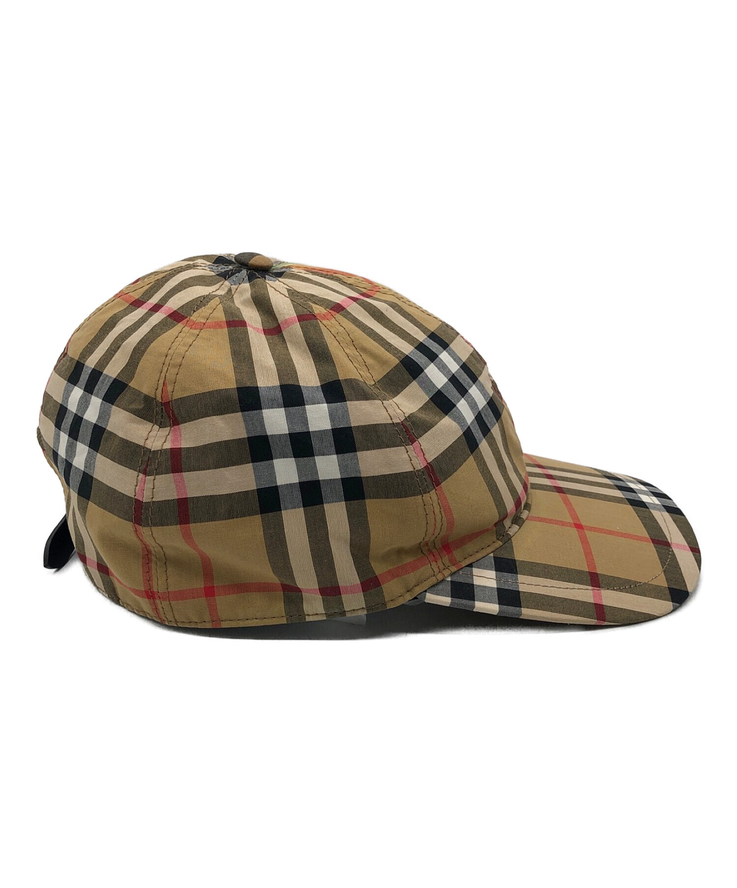 直接買 Burberry レインボーチェックベースボールキャップ - 帽子