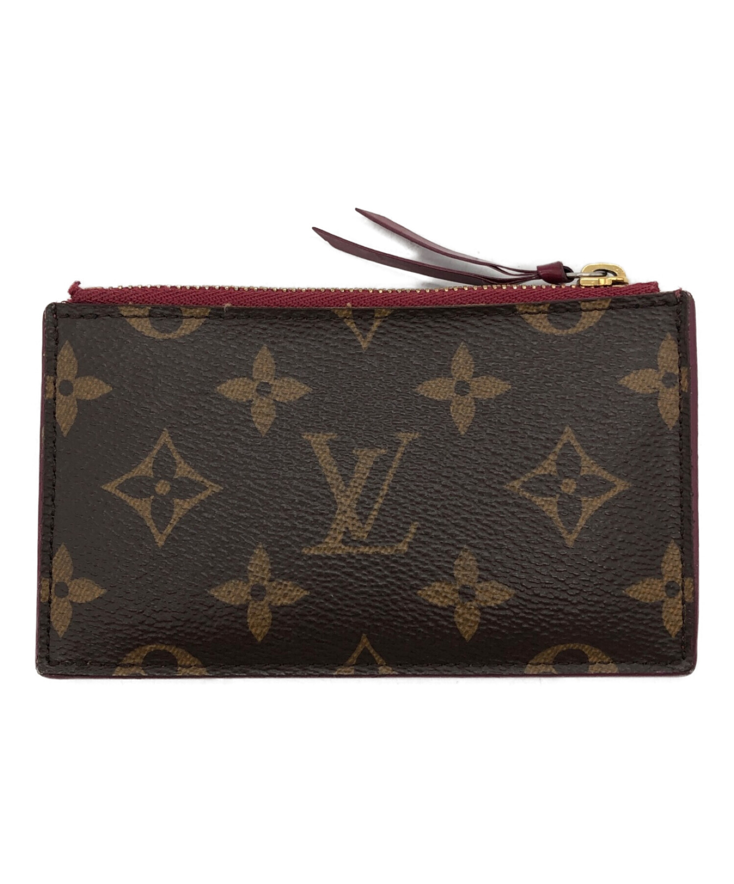 LOUIS VUITTON (ルイ ヴィトン) ポルトカルト・ジップ・モノグラムキャンバスM67889 ピンク×ブラウン サイズ:下記参照