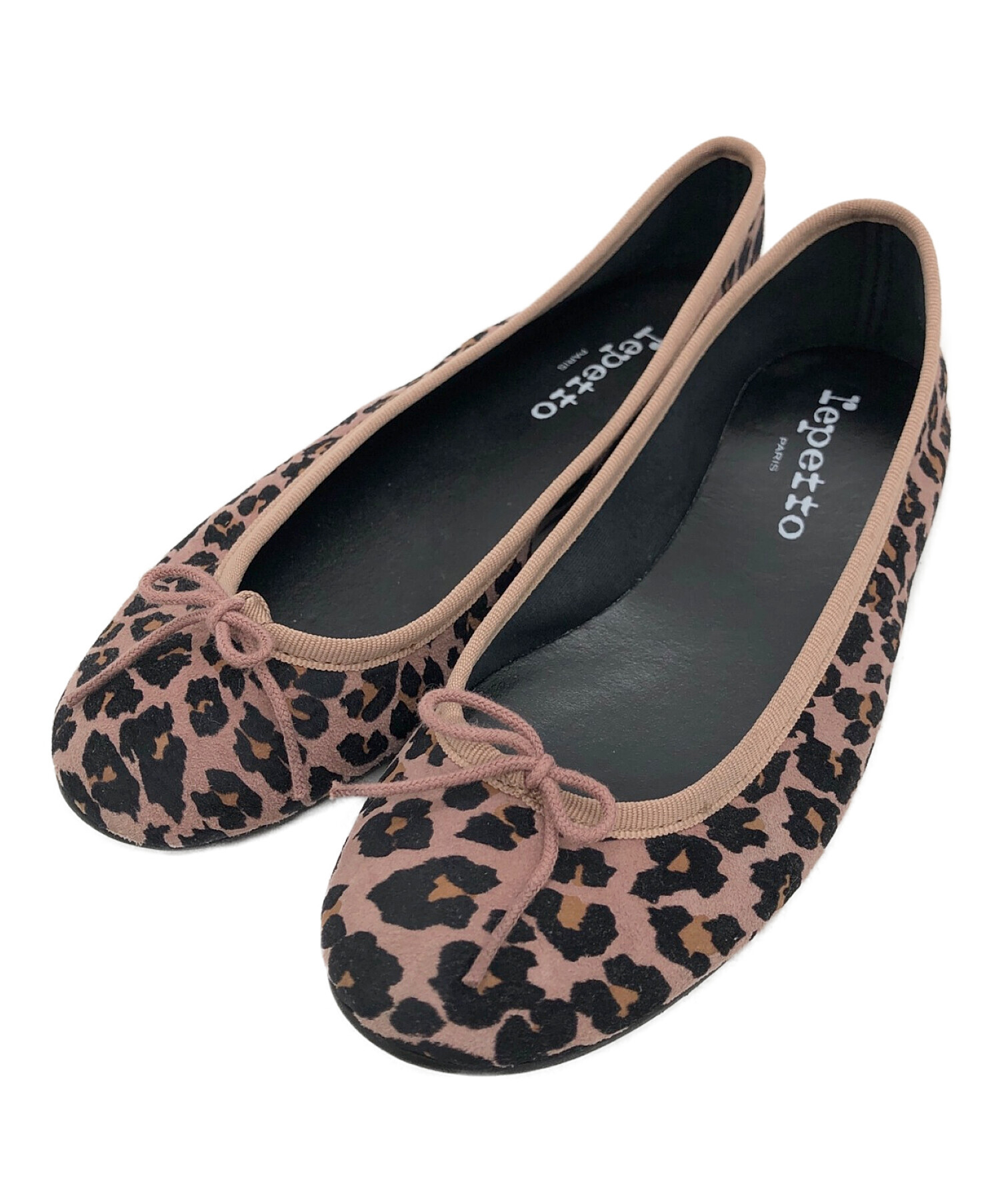 Repetto (レペット) レオーパードバレエシューズ ピンク サイズ:372/1