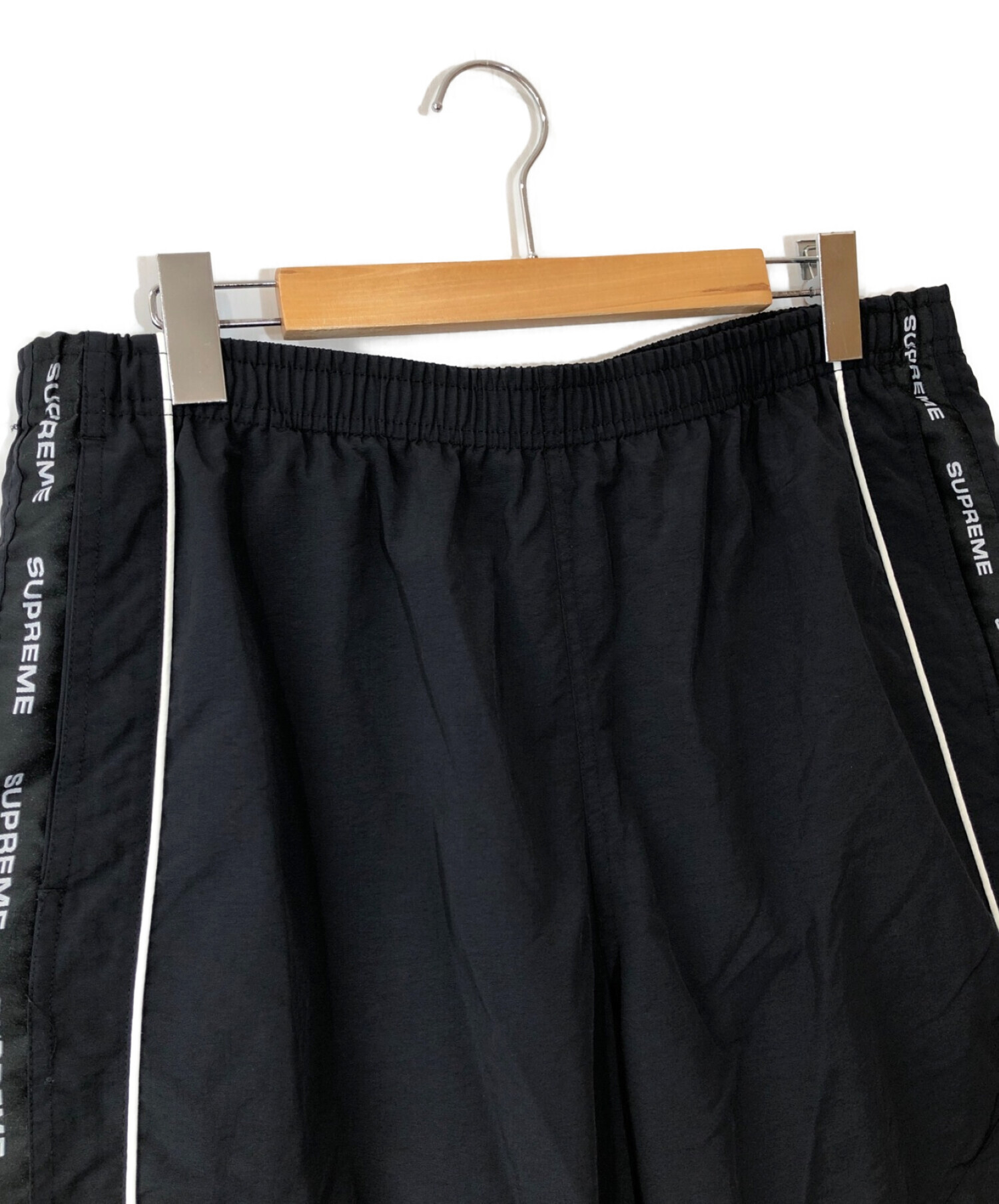 Supreme (シュプリーム) Cross Paneled Track Pant 21SS　クロスパネルトラックパンツ ブラック サイズ:L