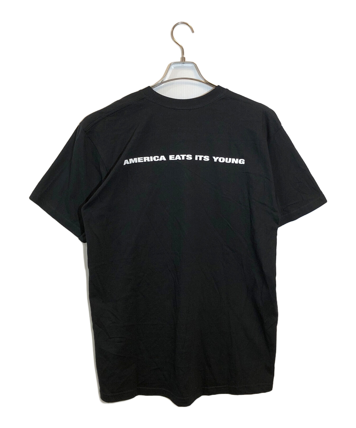 SUPREME (シュプリーム) アメリカ イーツ イッツ ヤング Tシャツ ブラック サイズ:L