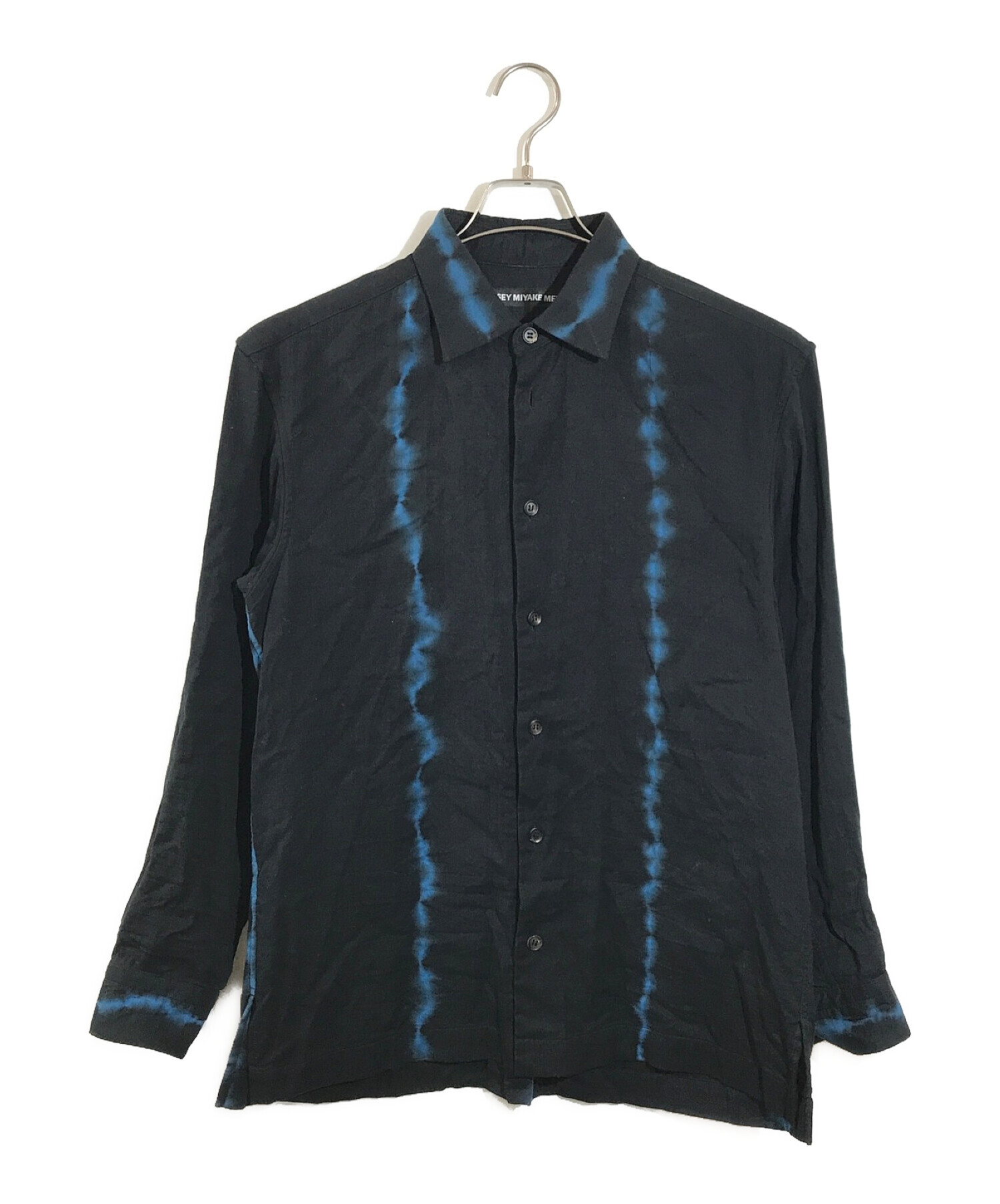 ISSEY MIYAKE MEN (イッセイミヤケメン) グラデーションシャツ ブラック×ブルー サイズ:SIZE2