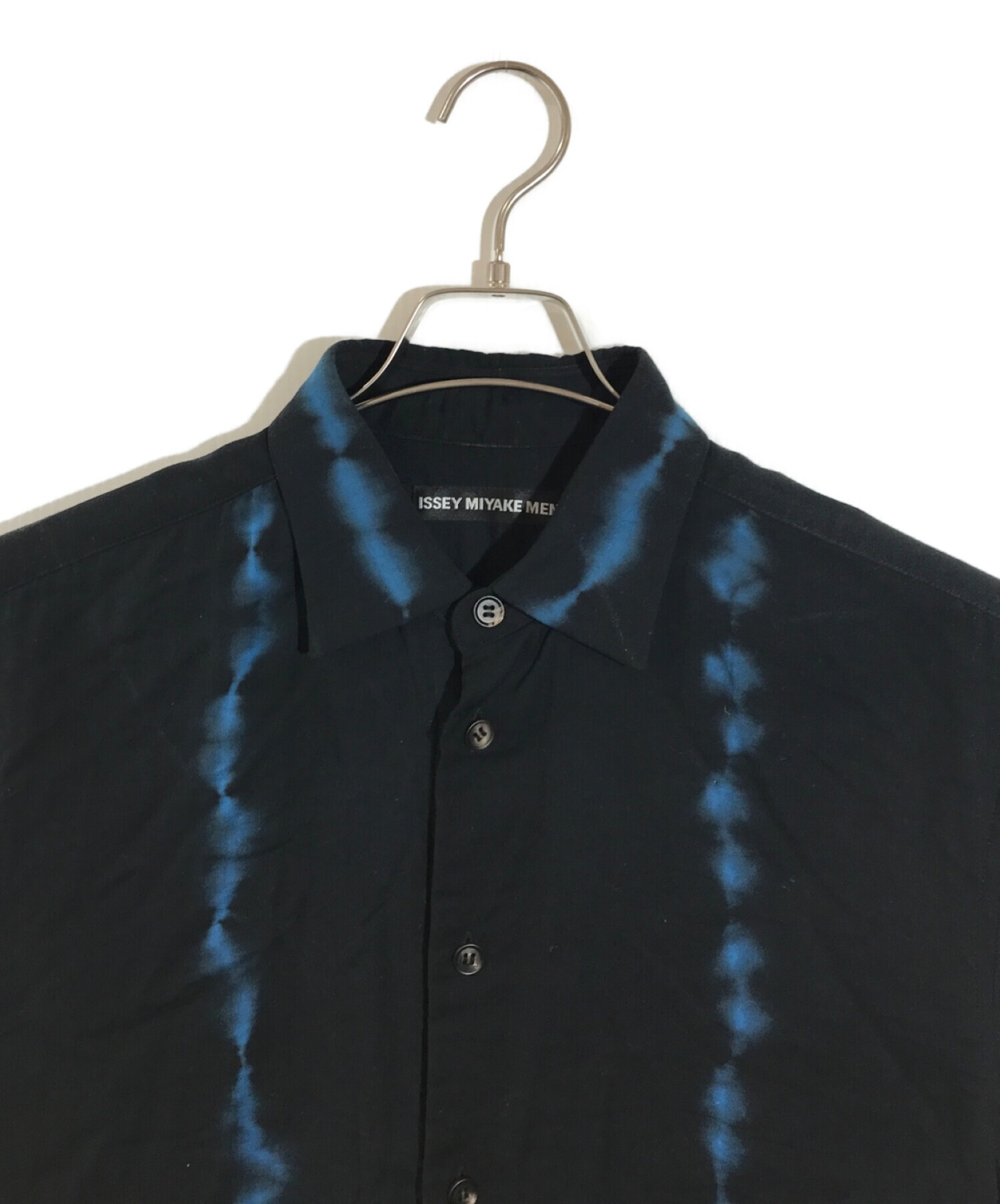 ISSEY MIYAKE MEN (イッセイミヤケメン) グラデーションシャツ ブラック×ブルー サイズ:SIZE2