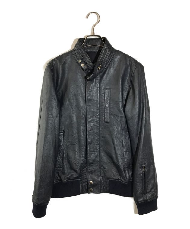 中古・古着通販】SOPHNET. (ソフネット) WASHED LEATHER STAND COLLOR BLOUSON  ウォッシュドレザースタンドカラーブルゾン ネイビー サイズ:S｜ブランド・古着通販 トレファク公式【TREFAC FASHION】スマホサイト