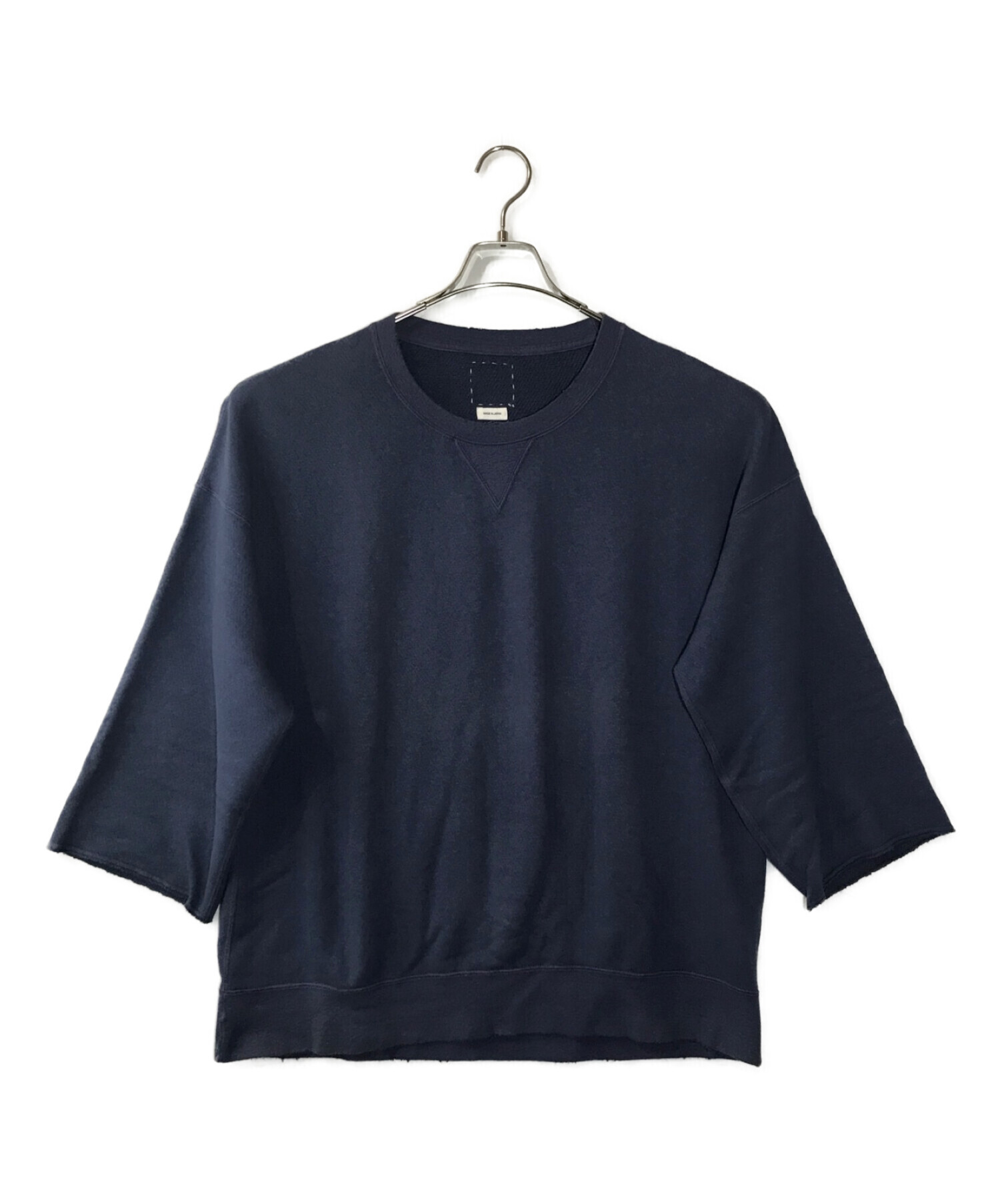 VISVIM (ビズビム) JUMBO SWEAT 3/4 (UNEVEN DYE)　ジャンボ スウェット ネイビー サイズ:3