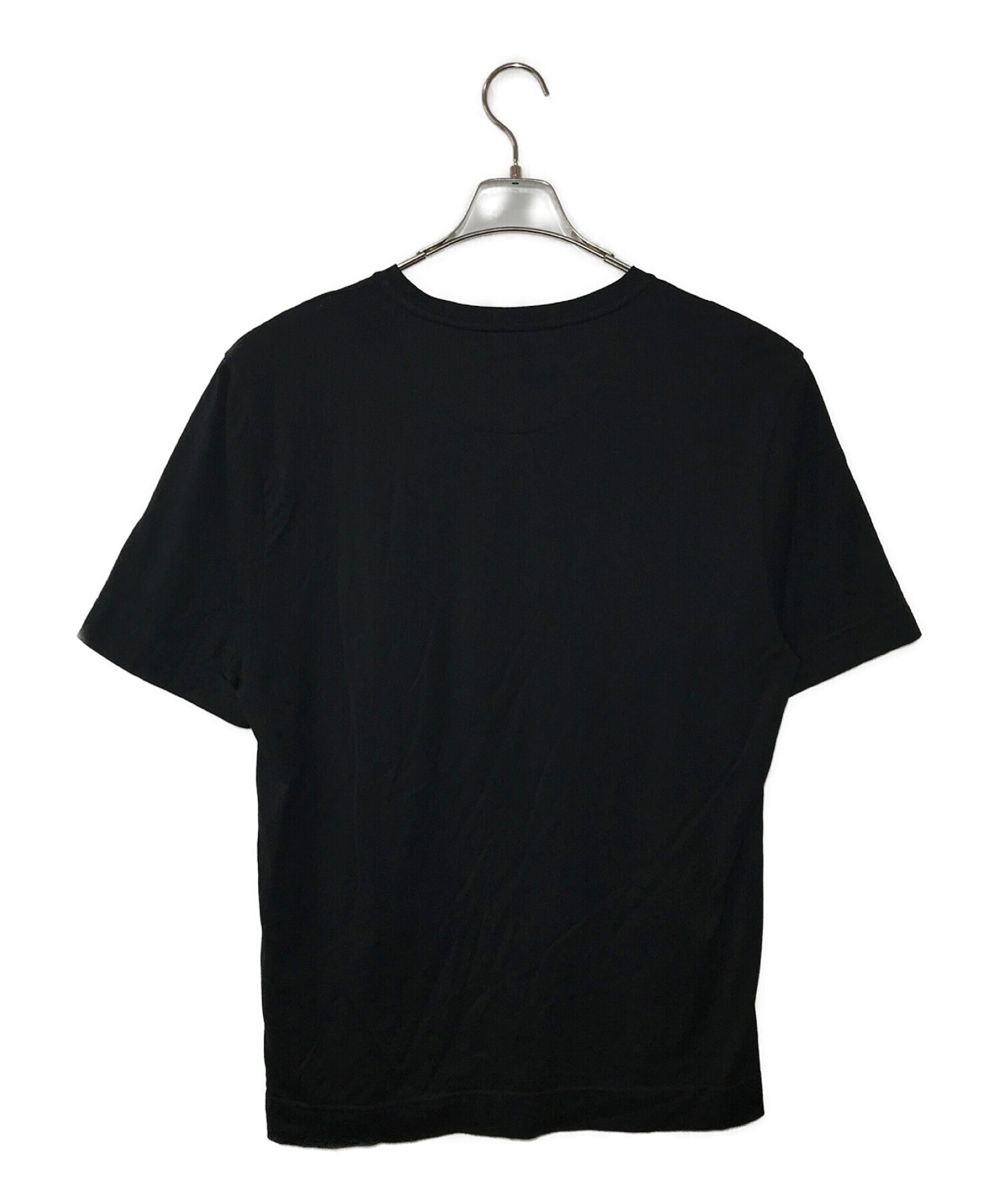 FENDI (フェンディ) ロゴラベルTシャツ ブラック サイズ:L
