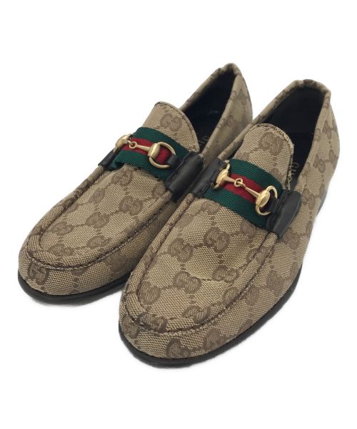 【中古・古着通販】GUCCI (グッチ) GGキャンバスビットローファー