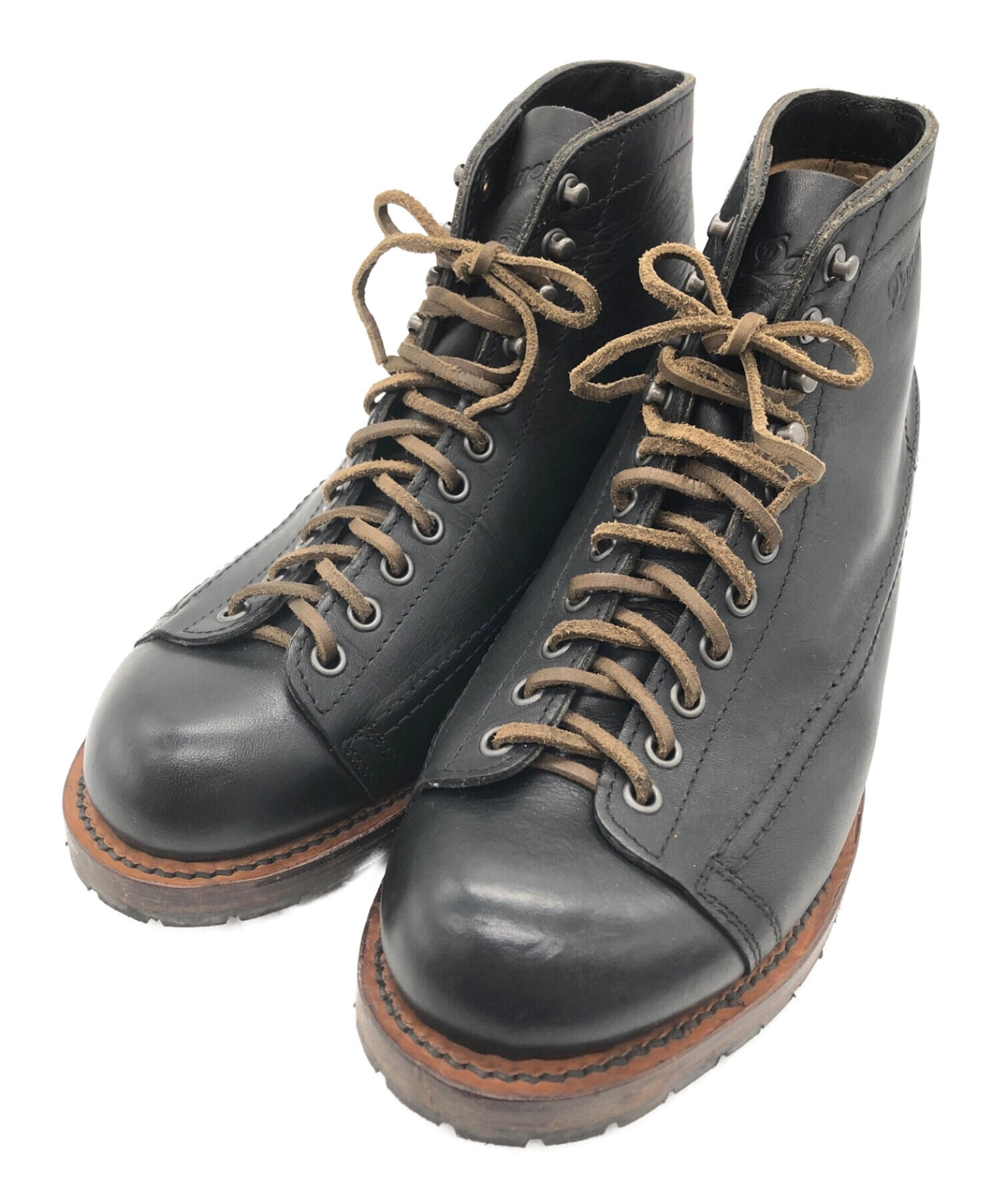 Danner (ダナー) ハーフラグ レーストゥトゥ グレインレザー ワークブーツ ブラック サイズ:9