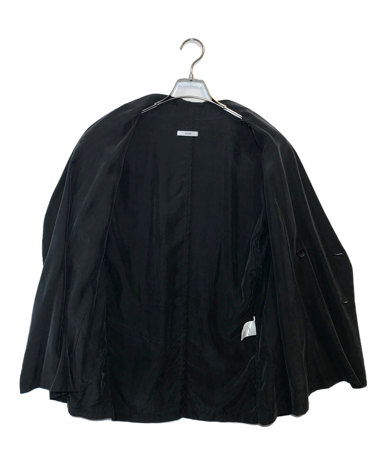 moncao (モンサオ) シルクダブルテーラードジャケット ブラック サイズ:SIZE S
