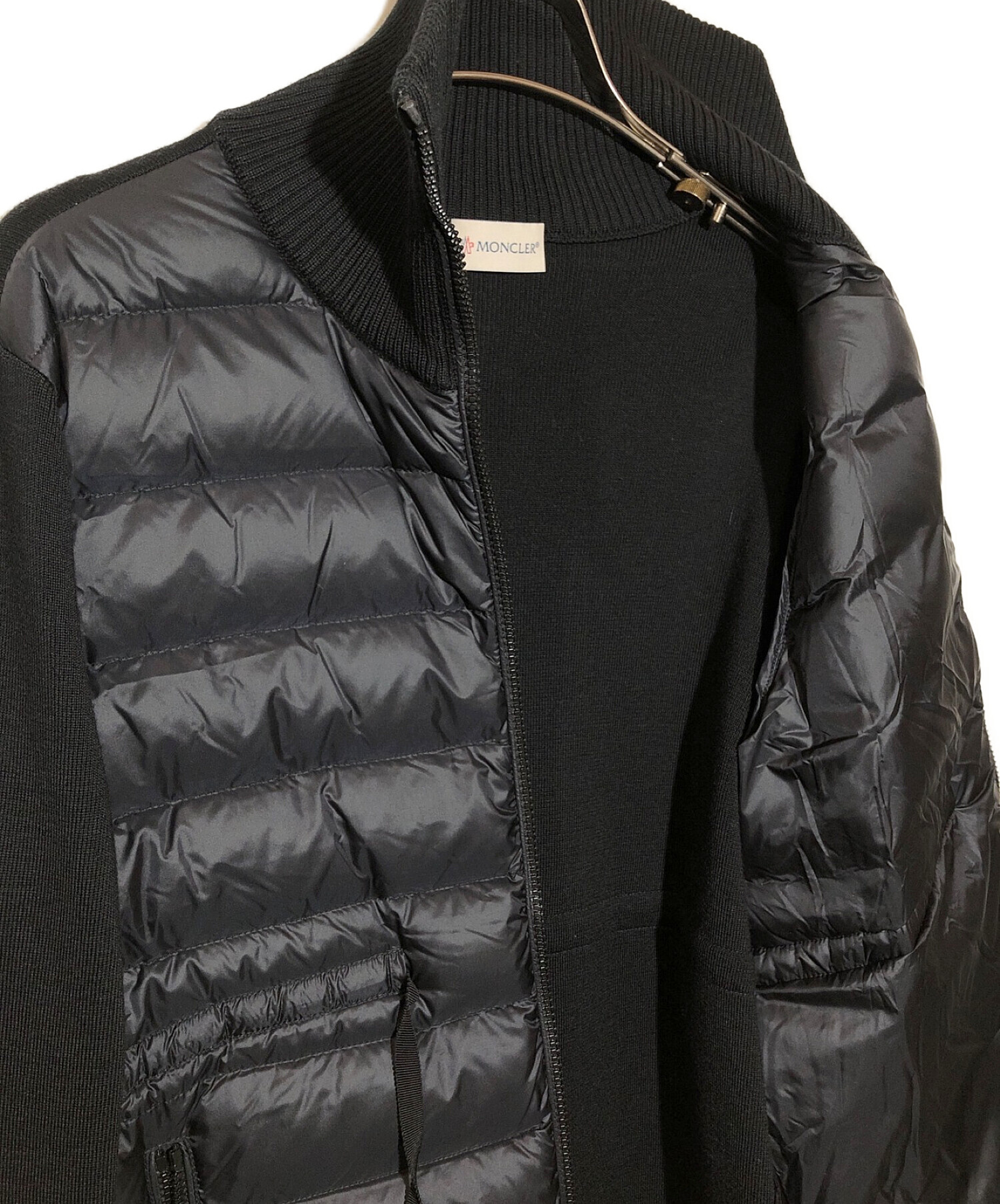 中古・古着通販】MONCLER (モンクレール) ニット切替ダウンジャケット