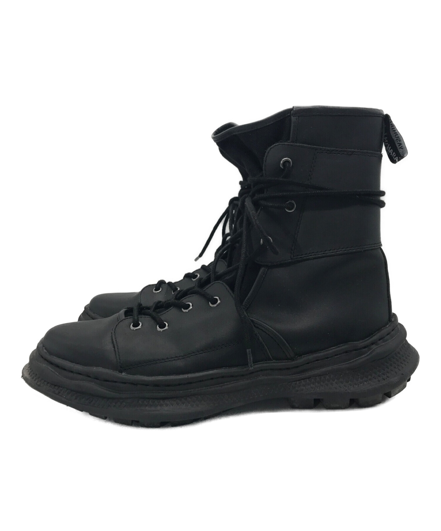 LIMI feu (リミフゥ) MIHARA YASUHIRO (ミハラヤスヒロ) Lace-Up Boots レースアップブーツ ブラック  サイズ:43