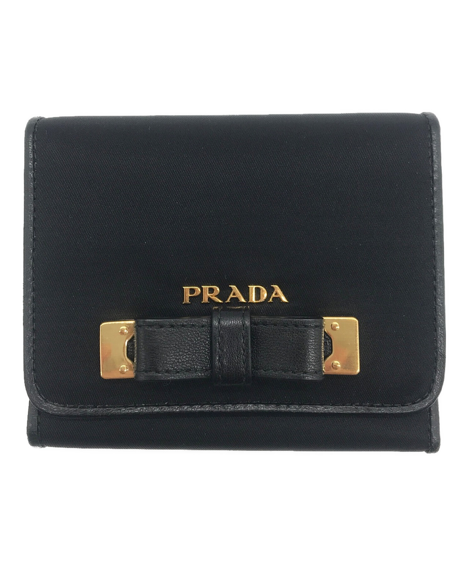 中古・古着通販】PRADA (プラダ) 三つ折りナイロンコンパクト