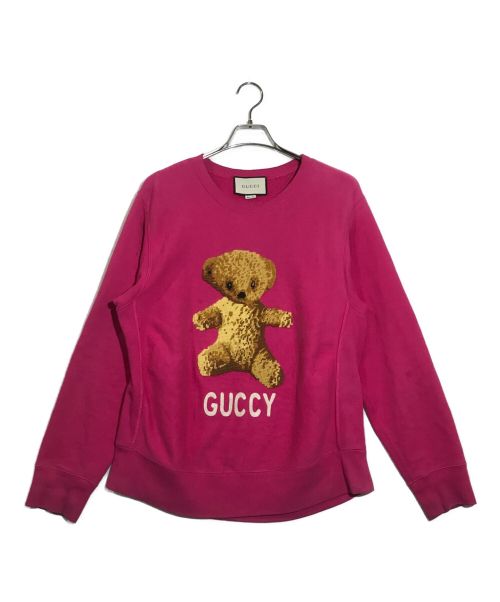 中古・古着通販】GUCCI (グッチ) テディベアスウェットシャツ ピンク サイズ:M｜ブランド・古着通販 トレファク公式【TREFAC  FASHION】スマホサイト