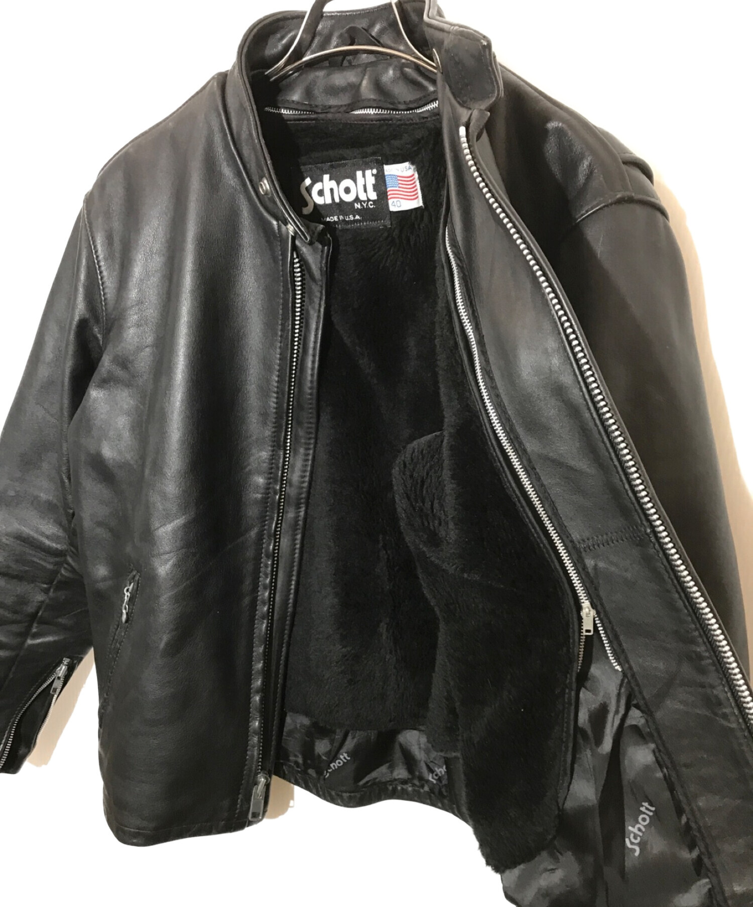 中古・古着通販】Schott (ショット) スタンドカラーシングルライダース