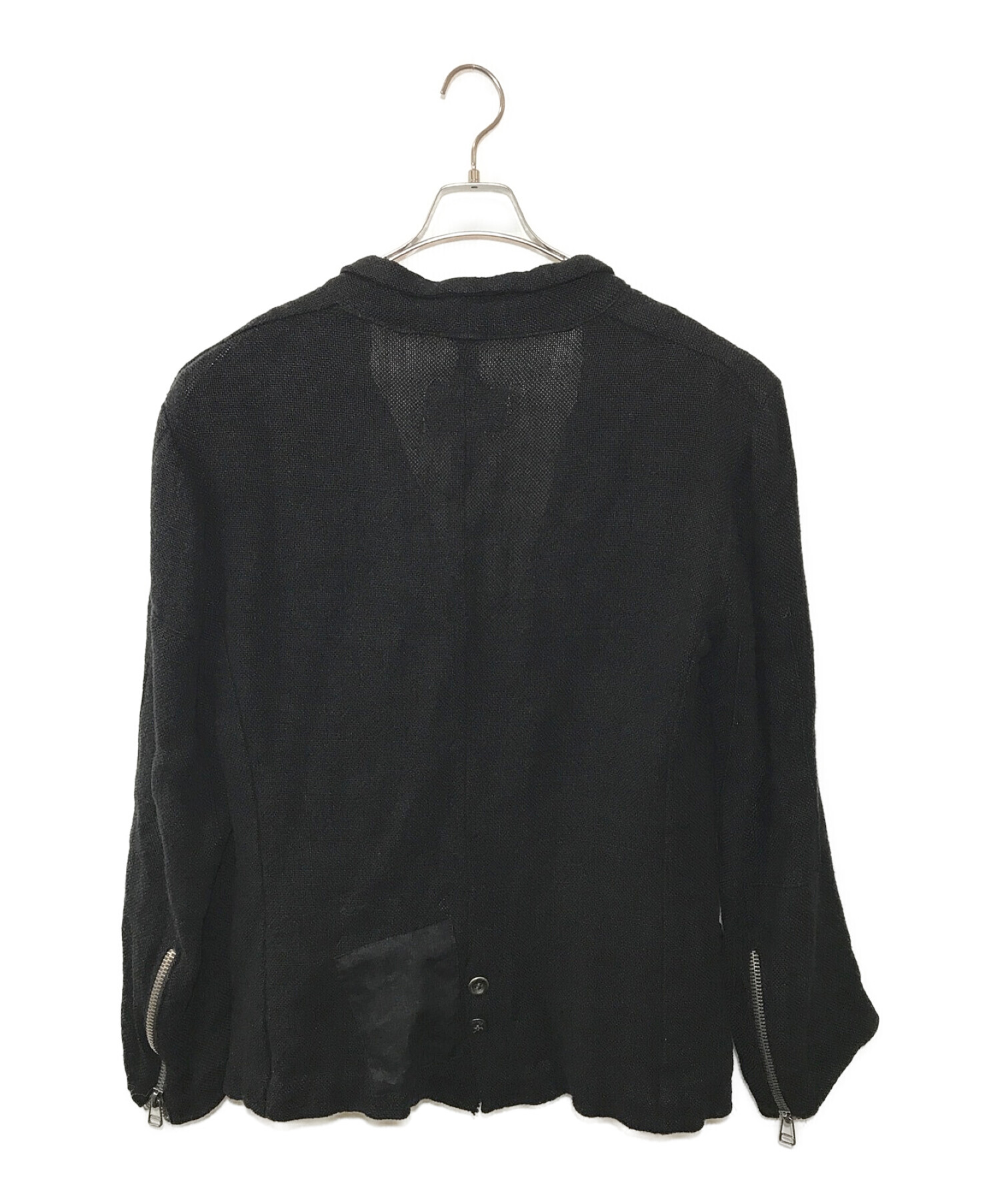 GREG LAUREN (グレッグローレン) リネンテーラードジャケット ブラック サイズ:2