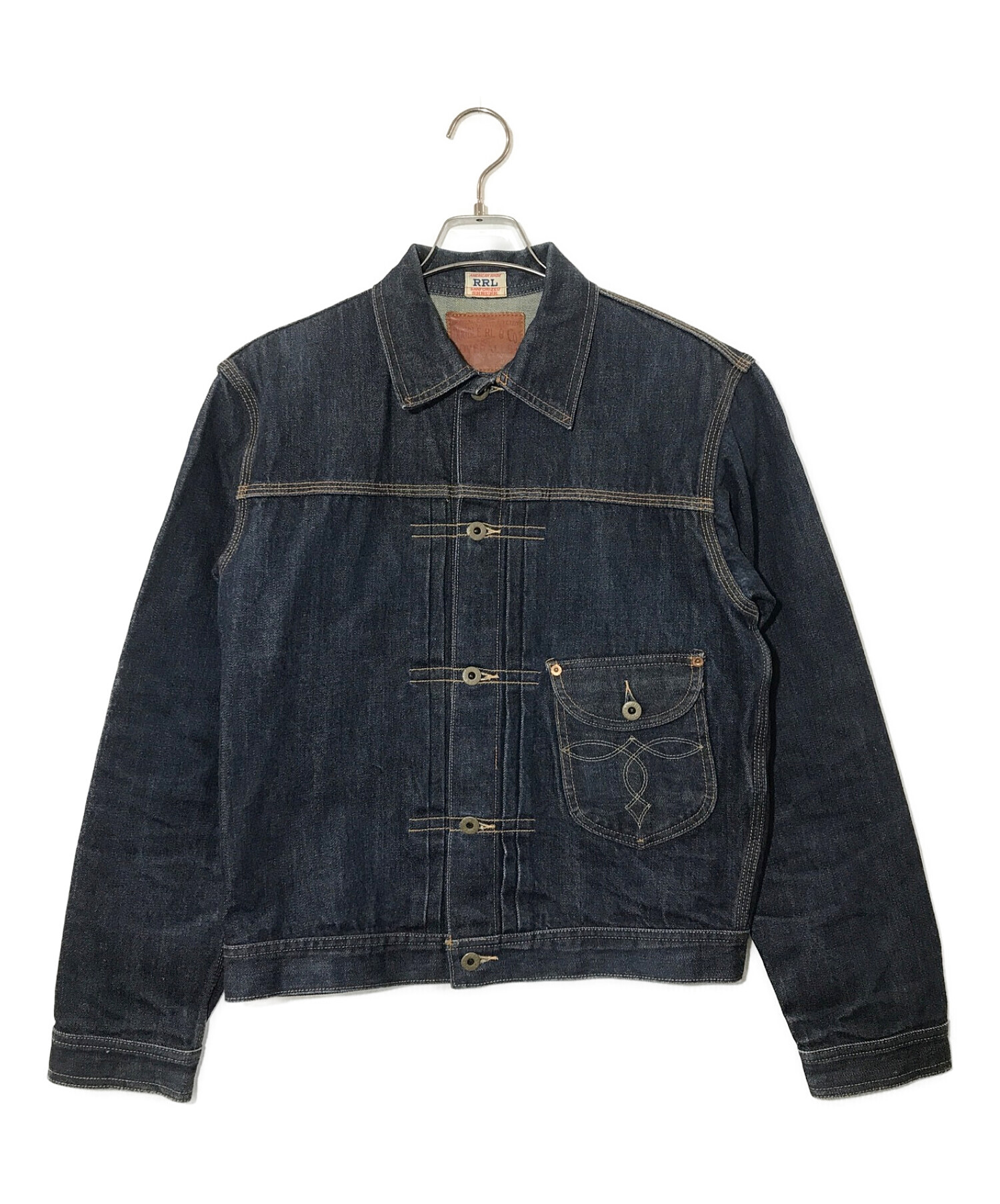 RRL (ダブルアールエル) バック刺繍カウボーイデニムジャケット インディゴ サイズ:SIZE S