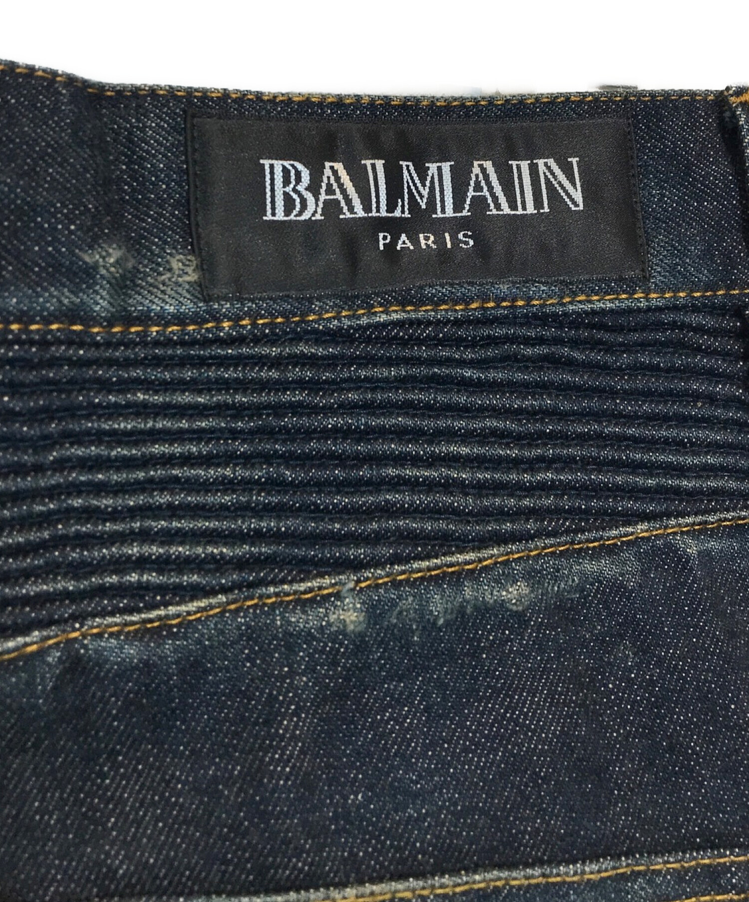 中古・古着通販】BALMAIN (バルマン) バイカーデニムパンツ インディゴ ...