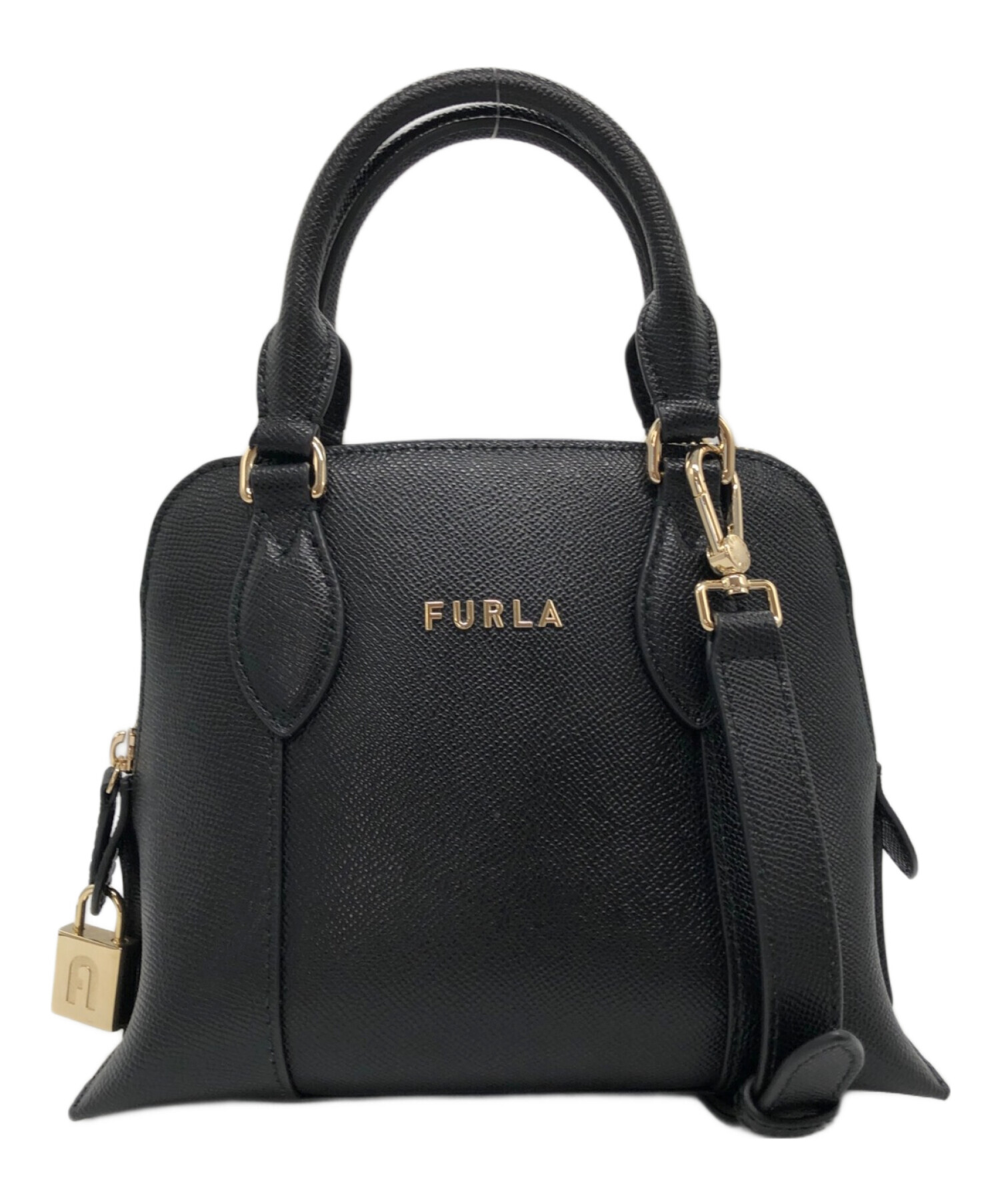 限定製作専用FURLA 2way ショルダーバック ハンドバック グレー 正規品 バッグ
