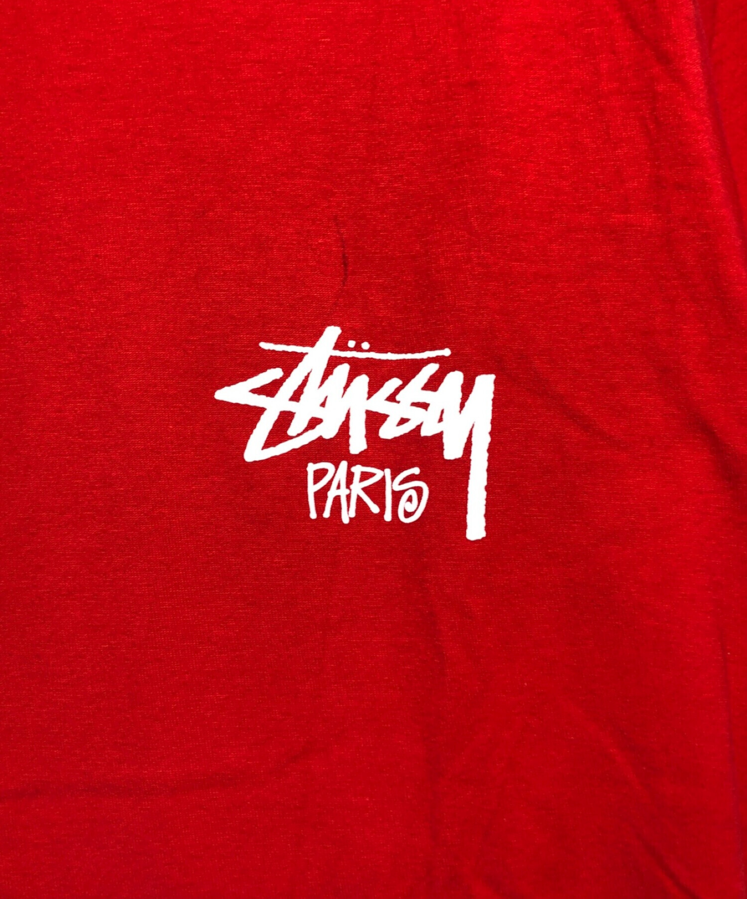 stussy (ステューシー) パリ限定Tシャツ レッド サイズ:SIZE S