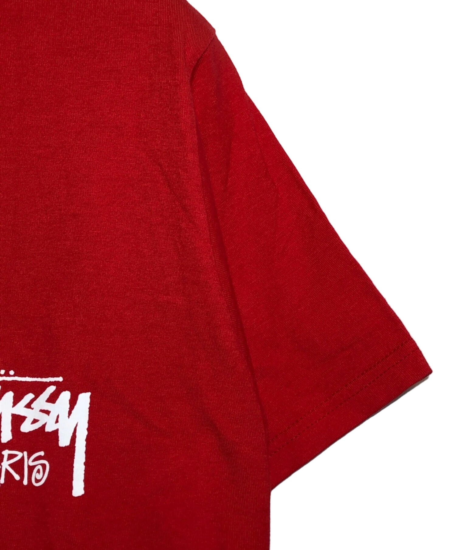 stussy (ステューシー) パリ限定Tシャツ レッド サイズ:SIZE S