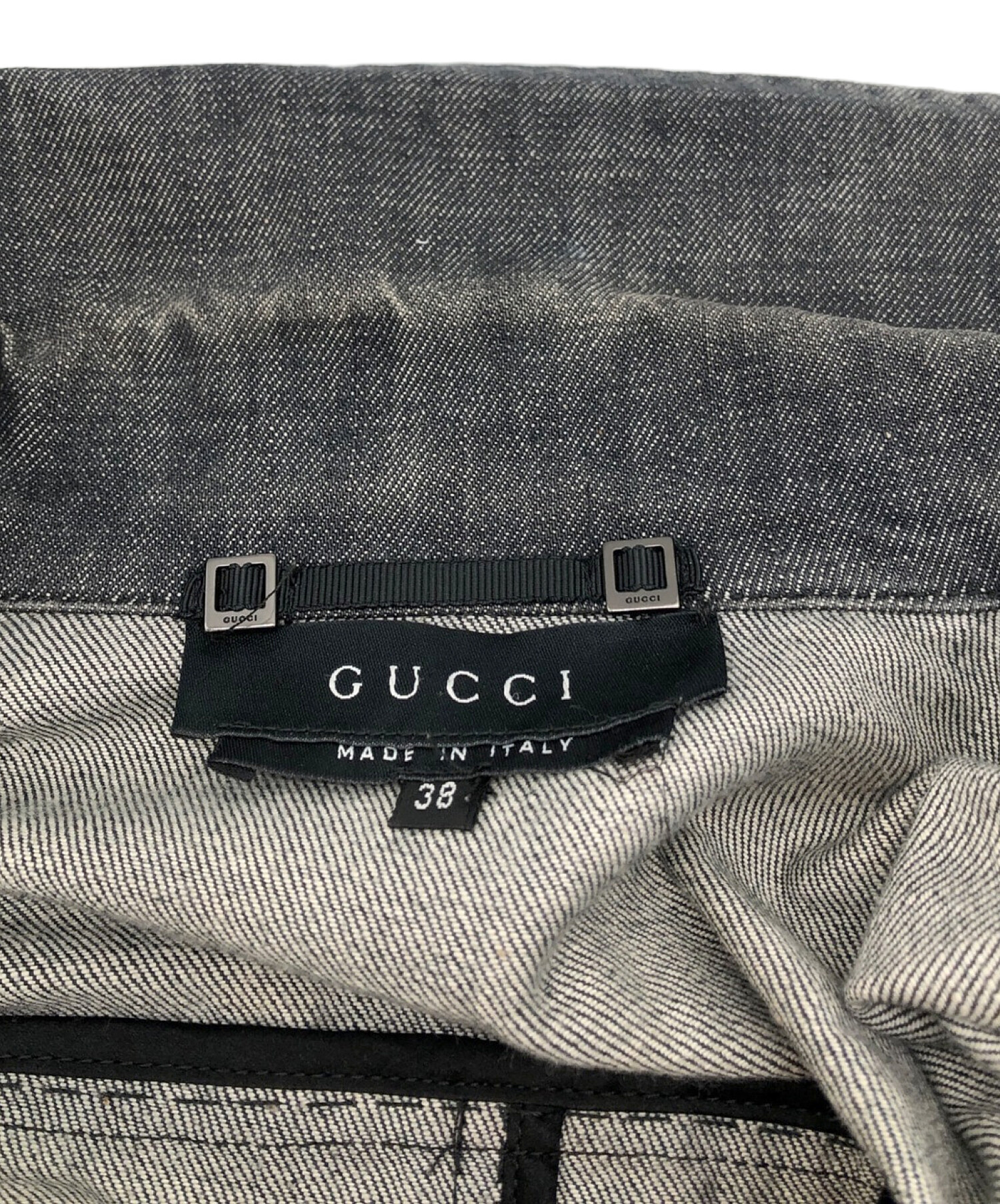 中古・古着通販】GUCCI (グッチ) トム・フォード期 デニムジャケット ブラック サイズ:38｜ブランド・古着通販 トレファク公式【TREFAC  FASHION】スマホサイト