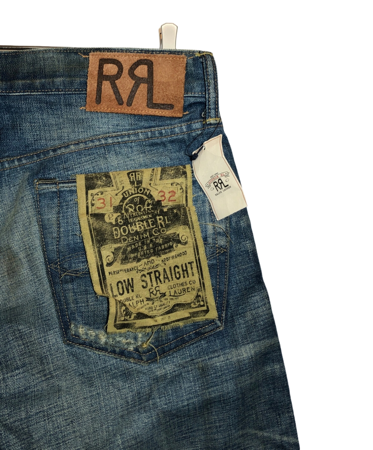 中古・古着通販】RRL (ダブルアールエル) ダメージ加工セルビッチデニムパンツ インディゴ サイズ:31×32 未使用品｜ブランド・古着通販  トレファク公式【TREFAC FASHION】スマホサイト