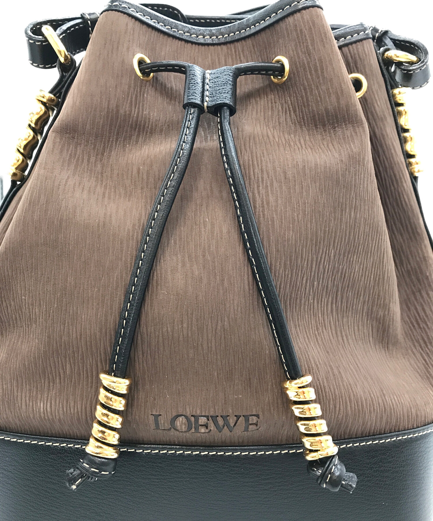 LOEWE (ロエベ) 巾着ショルダーバッグ ブラウン