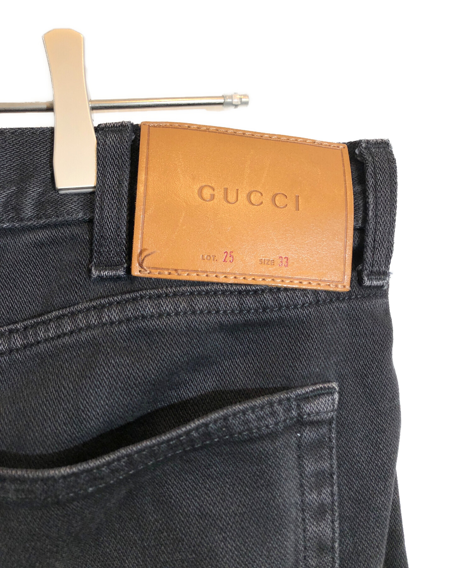 中古・古着通販】GUCCI (グッチ) 鳥刺繍デニムパンツ ブラック サイズ:SIZE 33｜ブランド・古着通販 トレファク公式【TREFAC  FASHION】スマホサイト