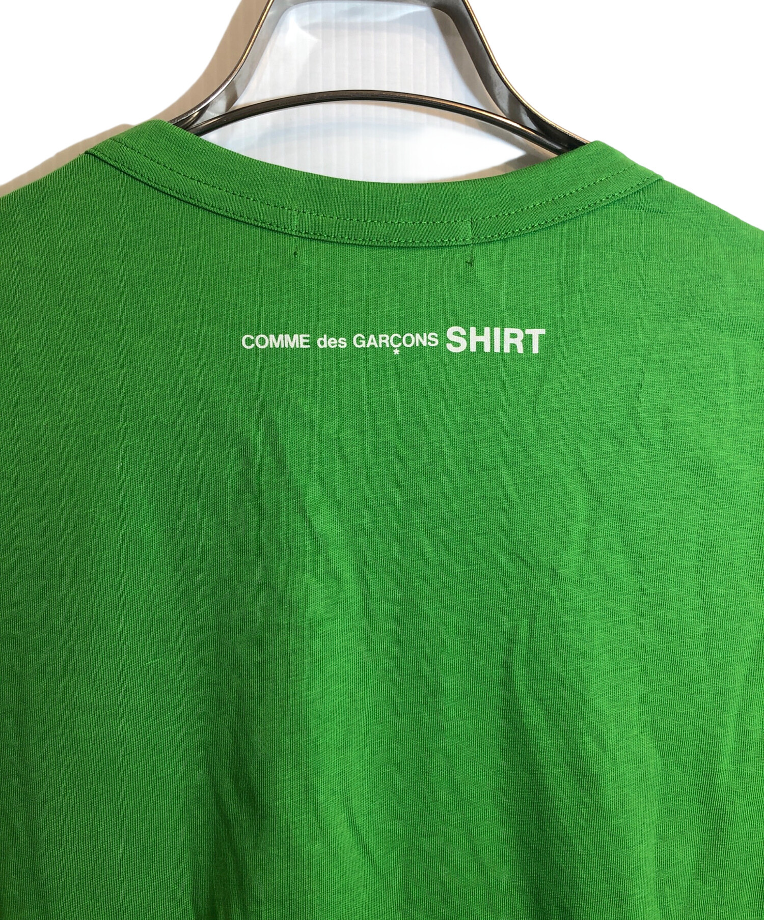 中古・古着通販】COMME des GARCONS SHIRT (コムデギャルソンシャツ) コットンジャージクルーネックS/Sロゴカットソー グリーン  サイズ:M｜ブランド・古着通販 トレファク公式【TREFAC FASHION】スマホサイト