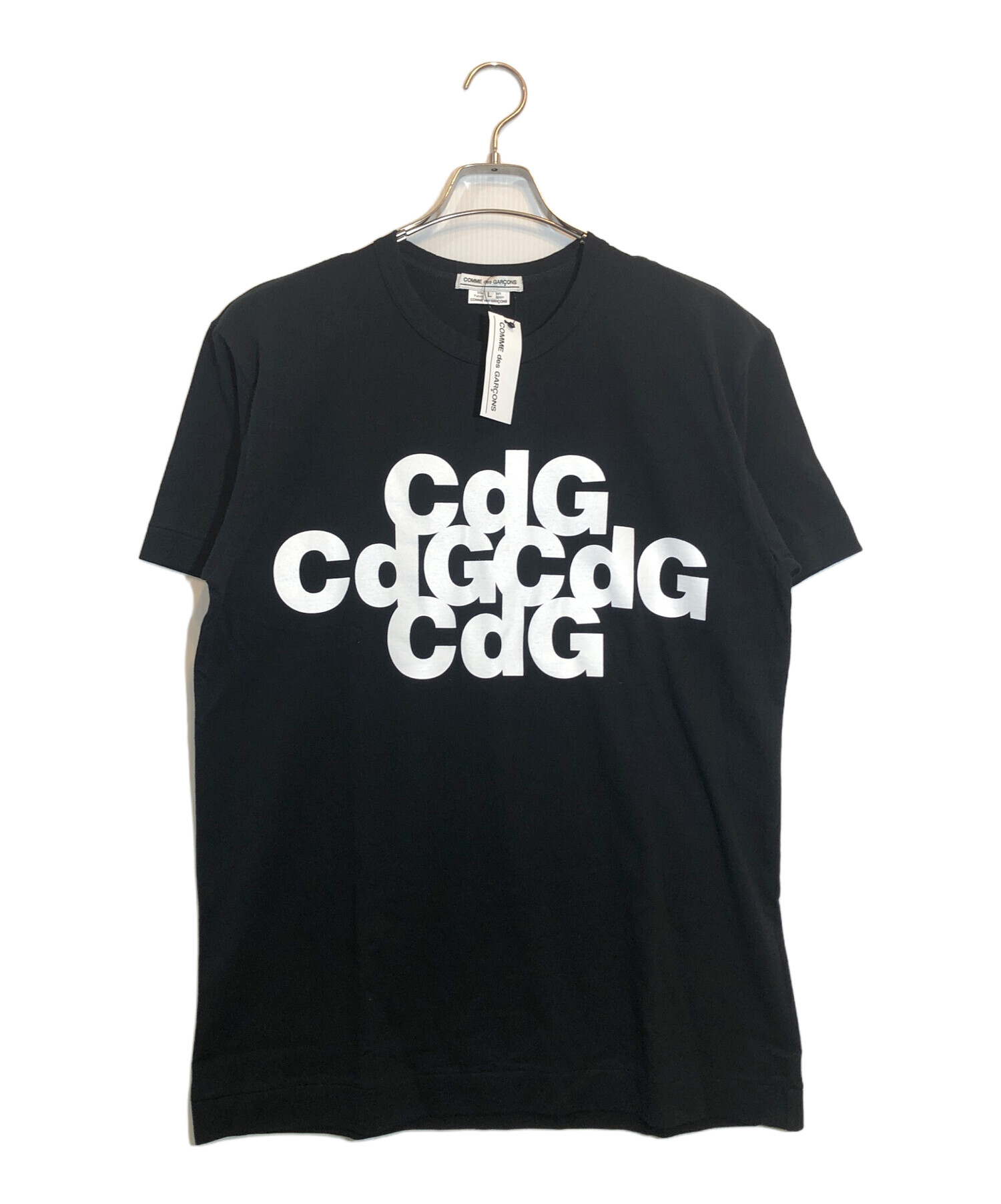 中古・古着通販】COMME des GARCONS (コムデギャルソン) CDGロゴプリントTシャツ ブラック サイズ:L｜ブランド・古着通販  トレファク公式【TREFAC FASHION】スマホサイト