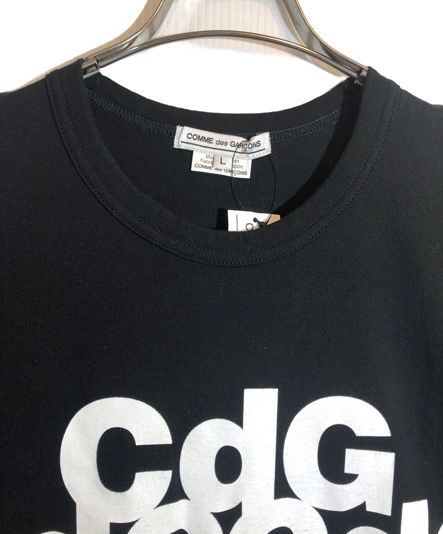 中古・古着通販】COMME des GARCONS (コムデギャルソン) CDGロゴプリントTシャツ ブラック サイズ:L｜ブランド・古着通販  トレファク公式【TREFAC FASHION】スマホサイト