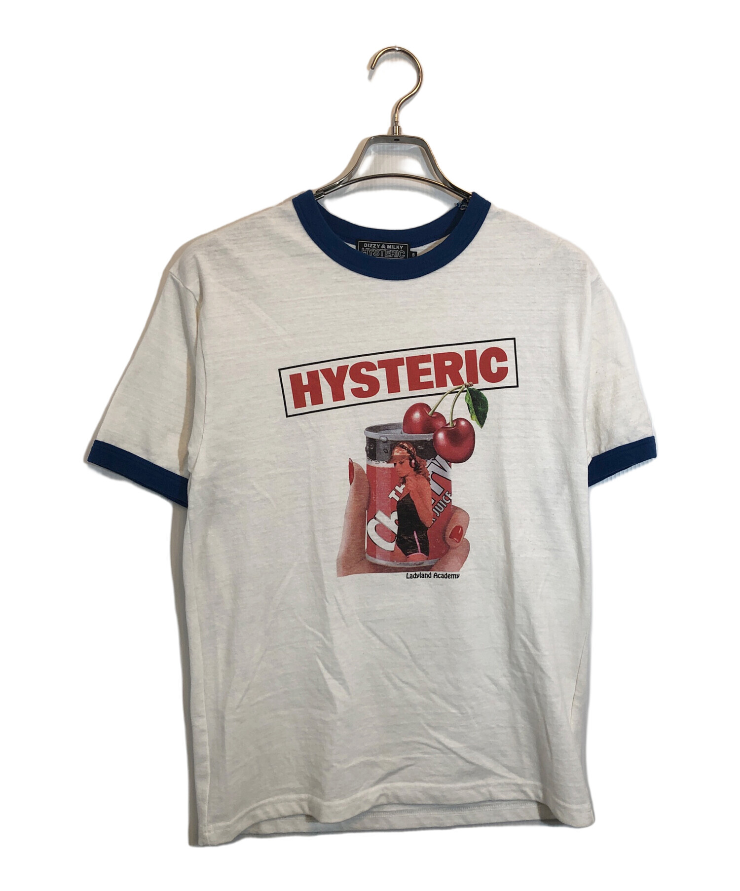 中古・古着通販】Hysteric Glamour (ヒステリックグラマー) リンガーTシャツ ホワイト サイズ:S｜ブランド・古着通販  トレファク公式【TREFAC FASHION】スマホサイト