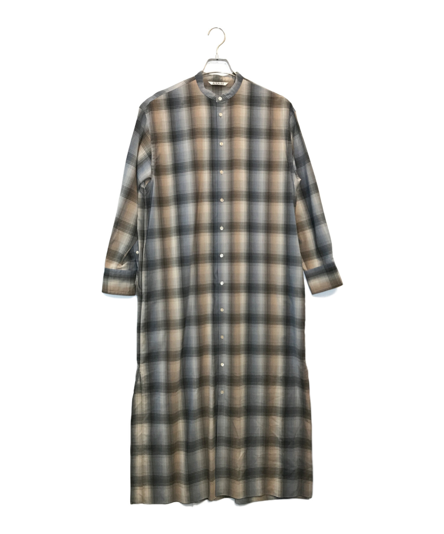 中古・古着通販】AURALEE (オーラリー) SUPER LIGHT WOOL CHECK MAXI ONE-PIECE ブラウン サイズ:SIZE  1｜ブランド・古着通販 トレファク公式【TREFAC FASHION】スマホサイト