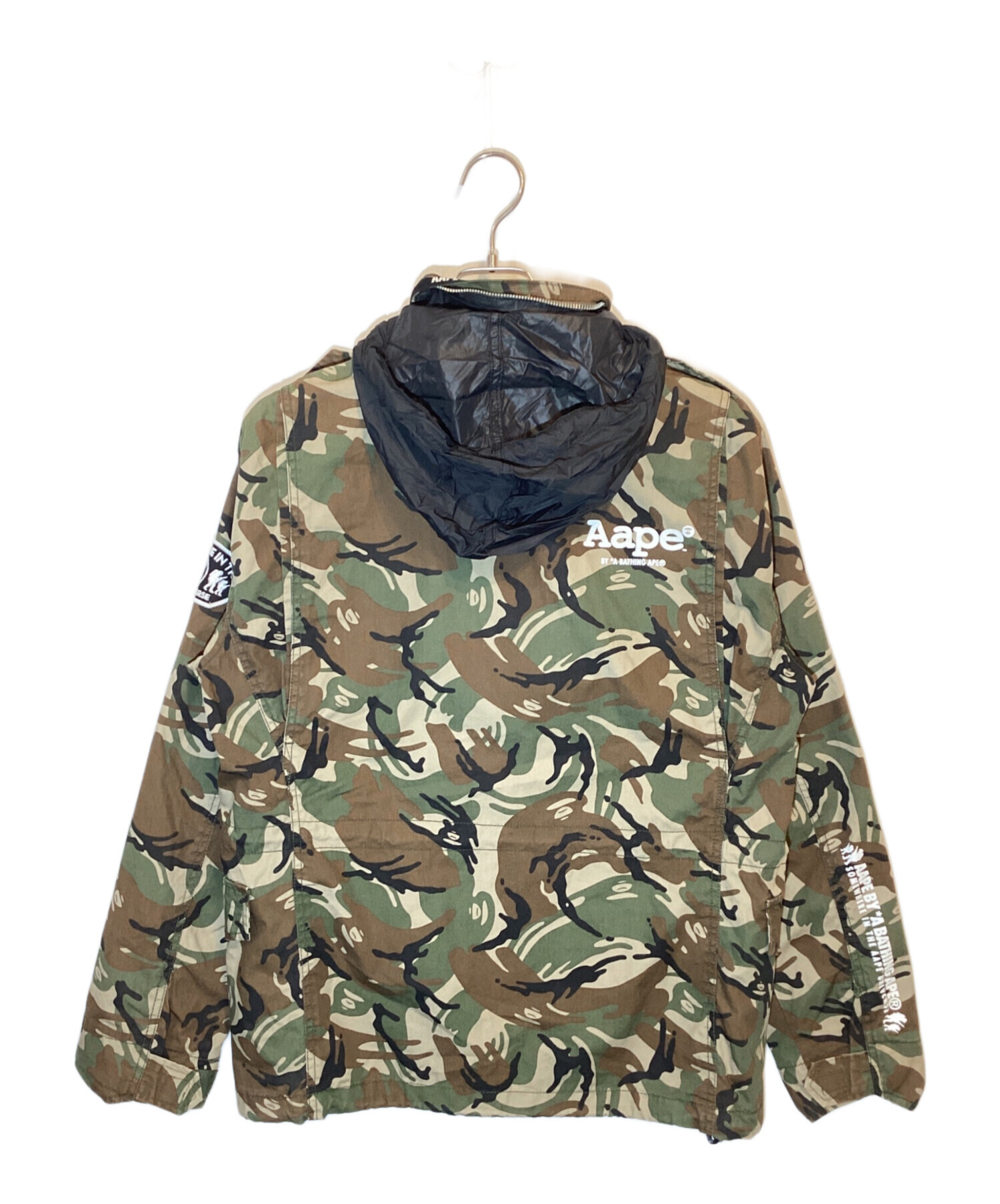 中古・古着通販】Aape BY A BATHING APE (エーエイプ バイ アベイシングエイプ) ミリタリージャケット グリーン  サイズ:Ｌ｜ブランド・古着通販 トレファク公式【TREFAC FASHION】スマホサイト