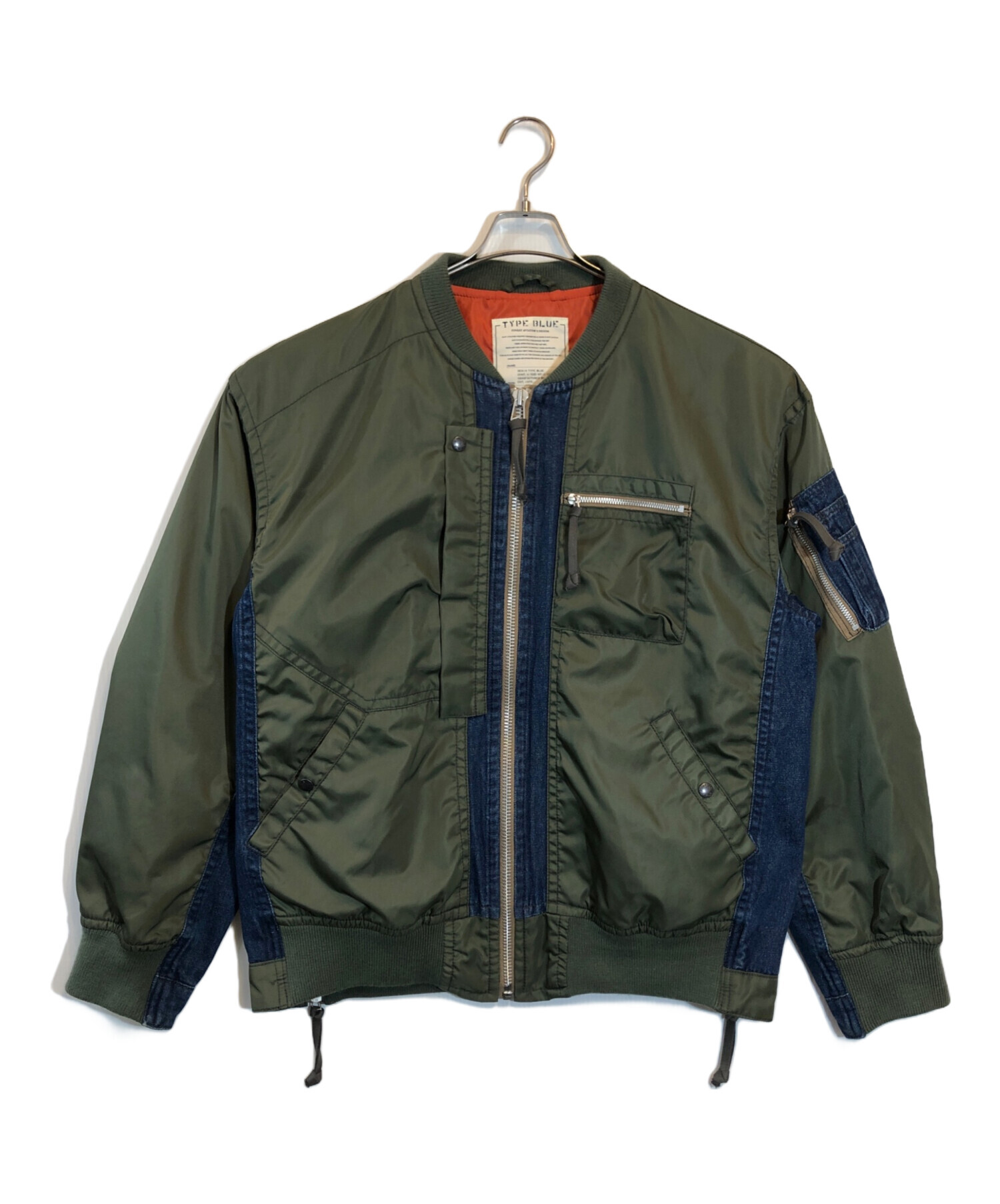 AVIREX (アヴィレックス) TYPE BLUE COMBINATION MA-1 カーキ サイズ:SIZE 2XL