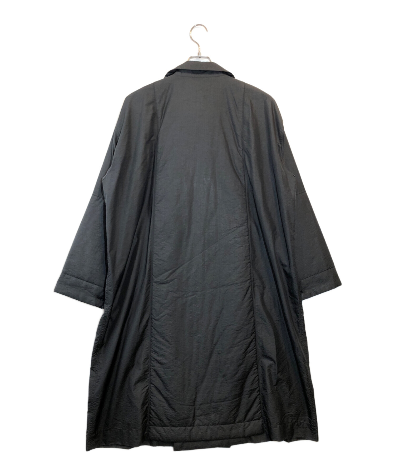 WIND COAT ISSEY MIYAKE (ウィンドコート イッセイミヤケ) ステンカラーコート ブラック サイズ:S