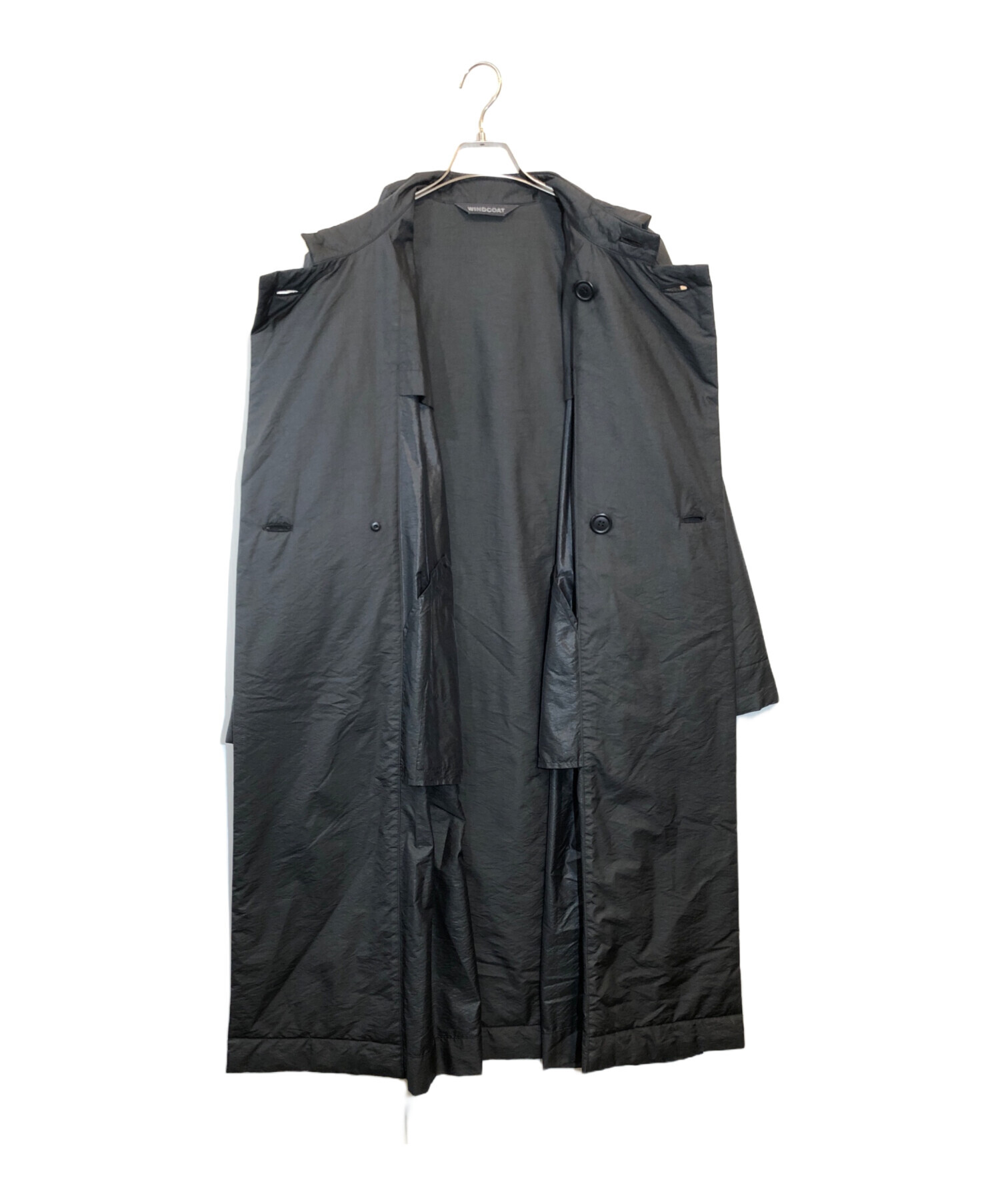 中古・古着通販】WIND COAT ISSEY MIYAKE (ウィンドコート イッセイミヤケ) ステンカラーコート ブラック サイズ:S｜ブランド・ 古着通販 トレファク公式【TREFAC FASHION】スマホサイト