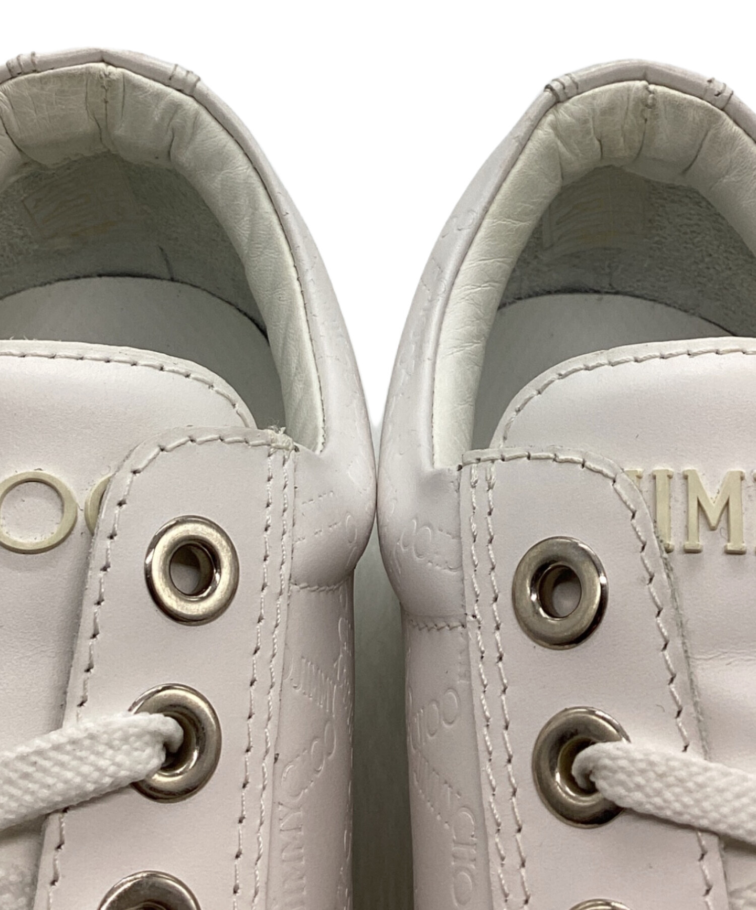 中古・古着通販】JIMMY CHOO (ジミーチュウ) ローカットスニーカー ホワイト サイズ:SIZE 42｜ブランド・古着通販  トレファク公式【TREFAC FASHION】スマホサイト