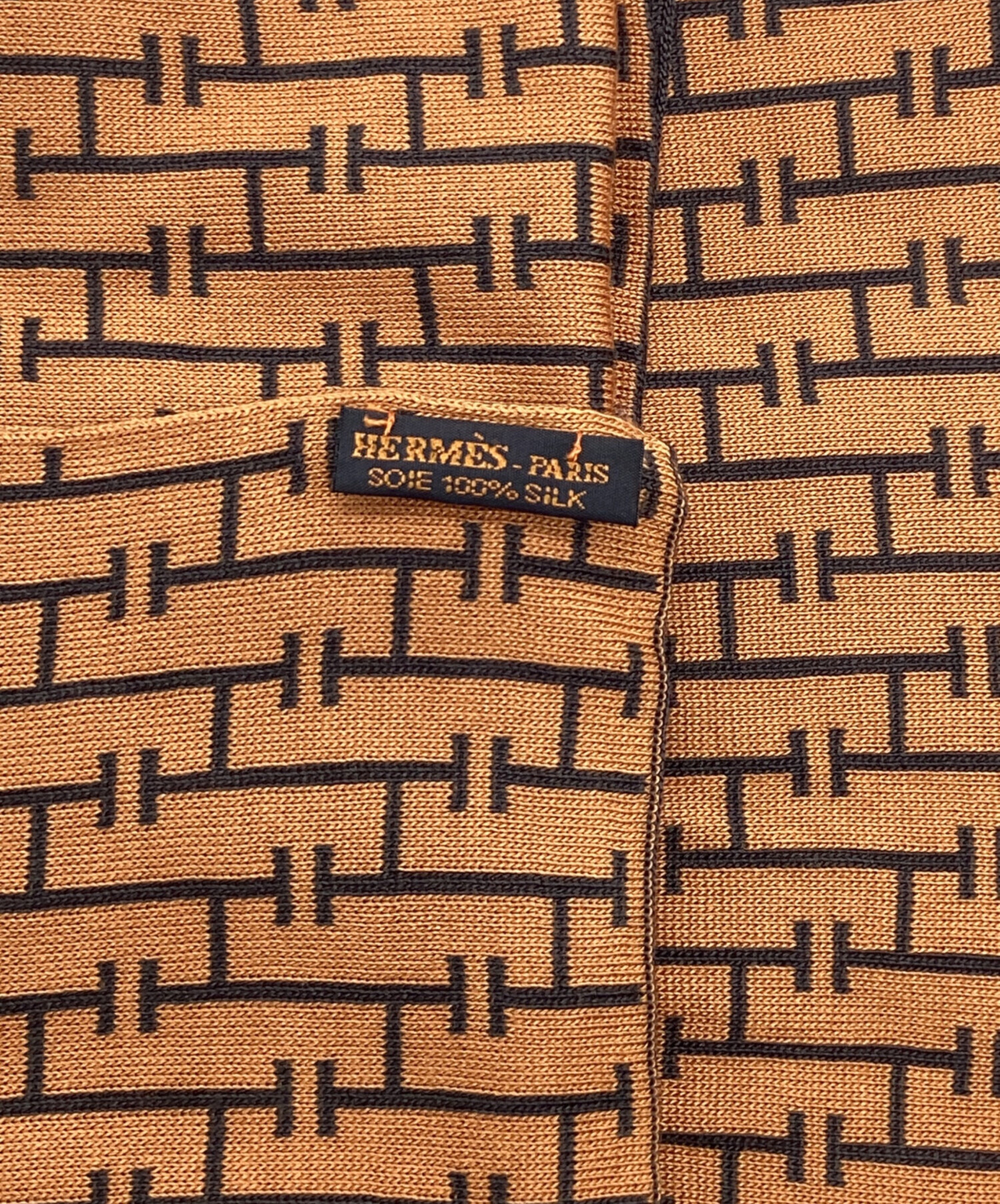 中古・古着通販】HERMES (エルメス) 総柄シルクマフラー ブラウン×オレンジ サイズ:SIZE 30×160｜ブランド・古着通販  トレファク公式【TREFAC FASHION】スマホサイト