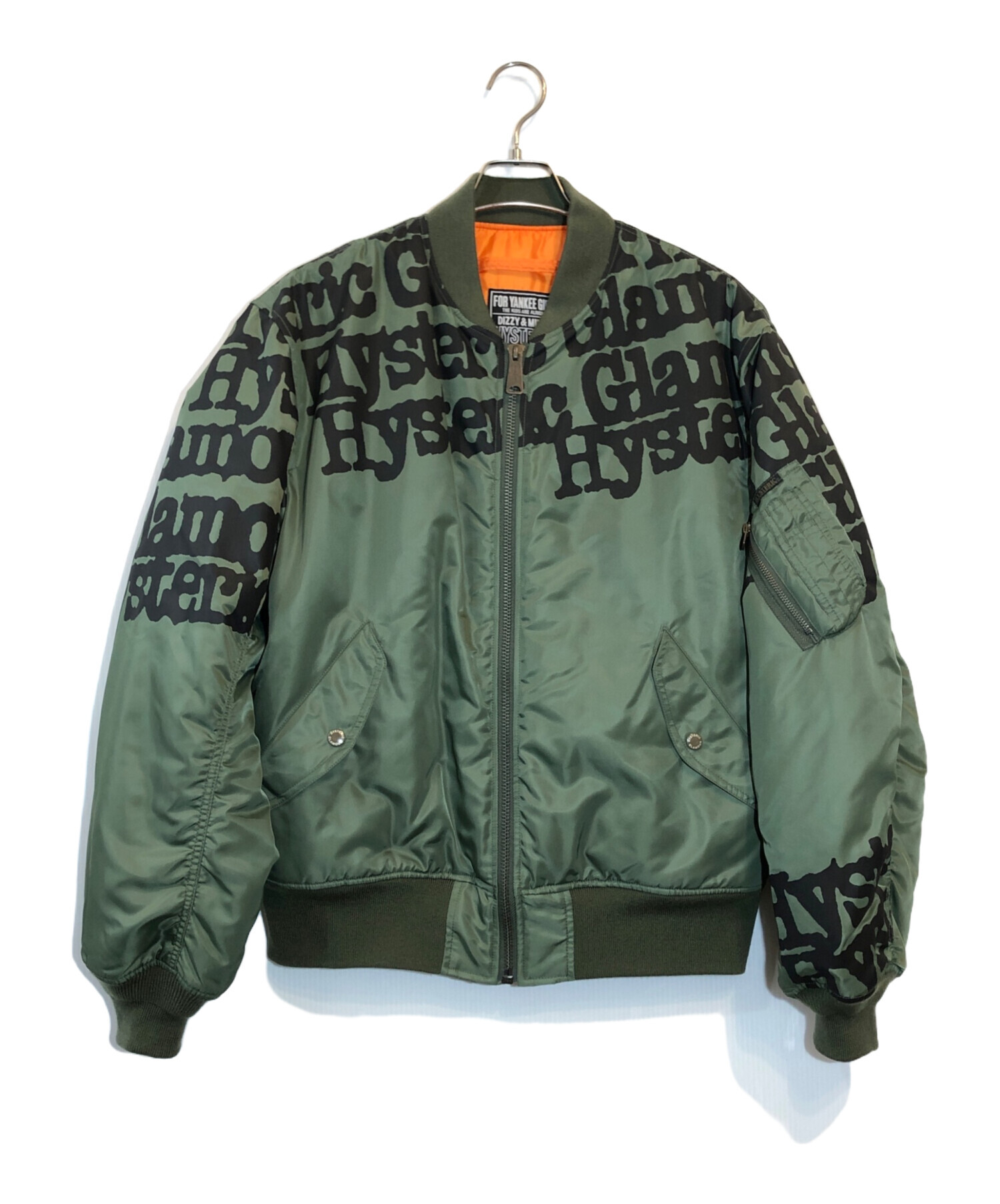 Hysteric Glamour (ヒステリックグラマー) TYPE LOGO MA-1 カーキ サイズ:SIZE XL