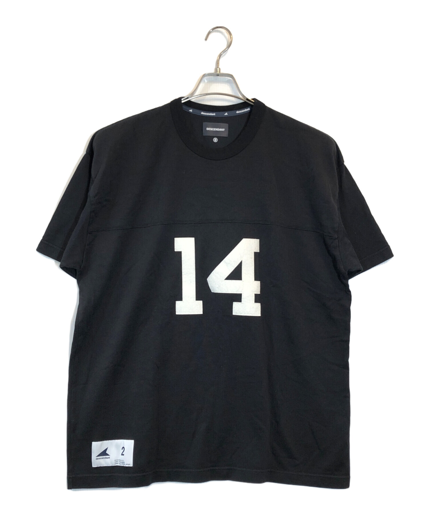 中古・古着通販】DESCENDANT (ディセンダント) 14th FOOTBALL JERSEY ブラック サイズ:SIZE 2｜ブランド・古着通販  トレファク公式【TREFAC FASHION】スマホサイト