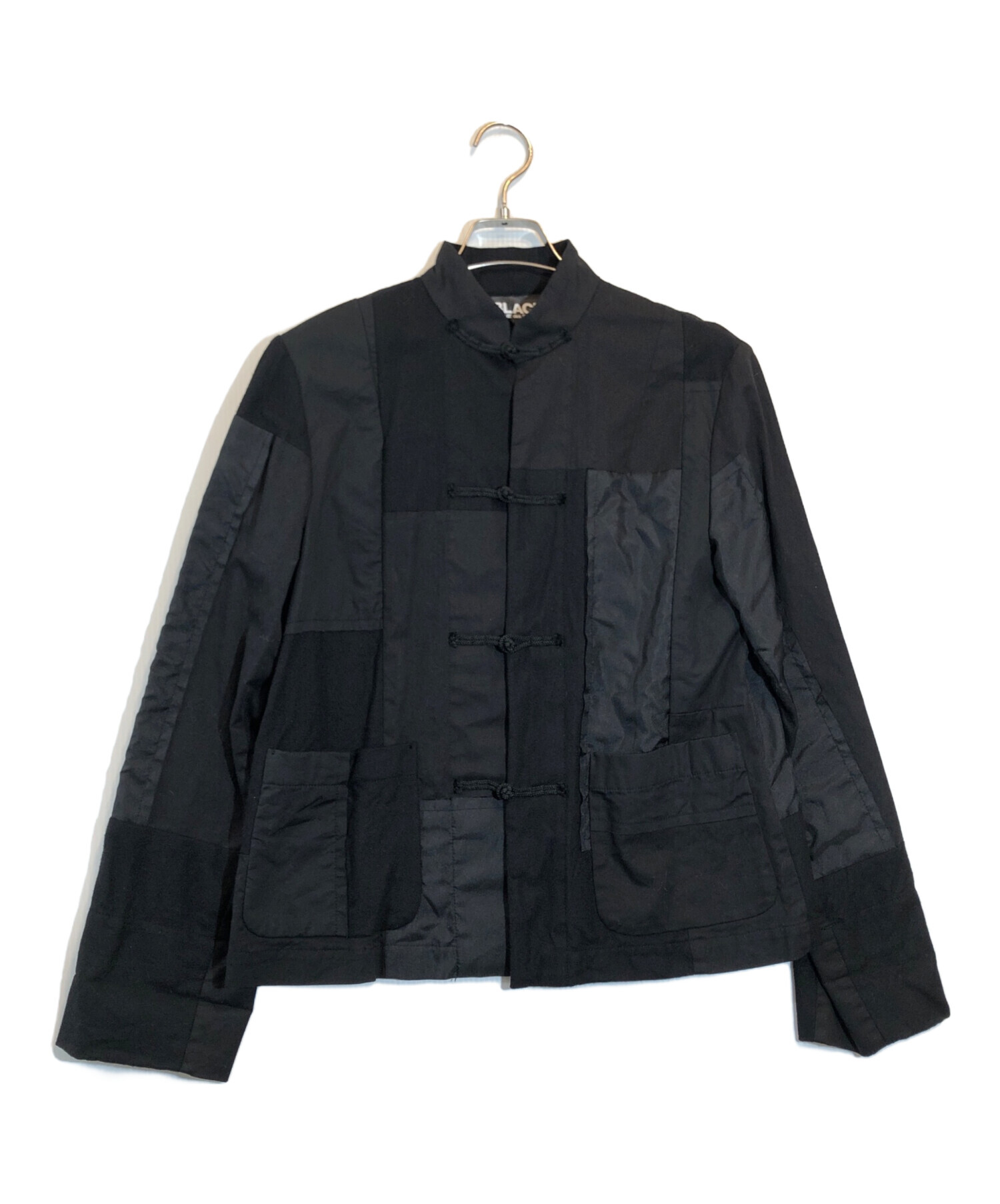 中古・古着通販】BLACK COMME des GARCONS (ブラック コムデギャルソン) 異素材切替カンフージャケット ブラック  サイズ:M｜ブランド・古着通販 トレファク公式【TREFAC FASHION】スマホサイト